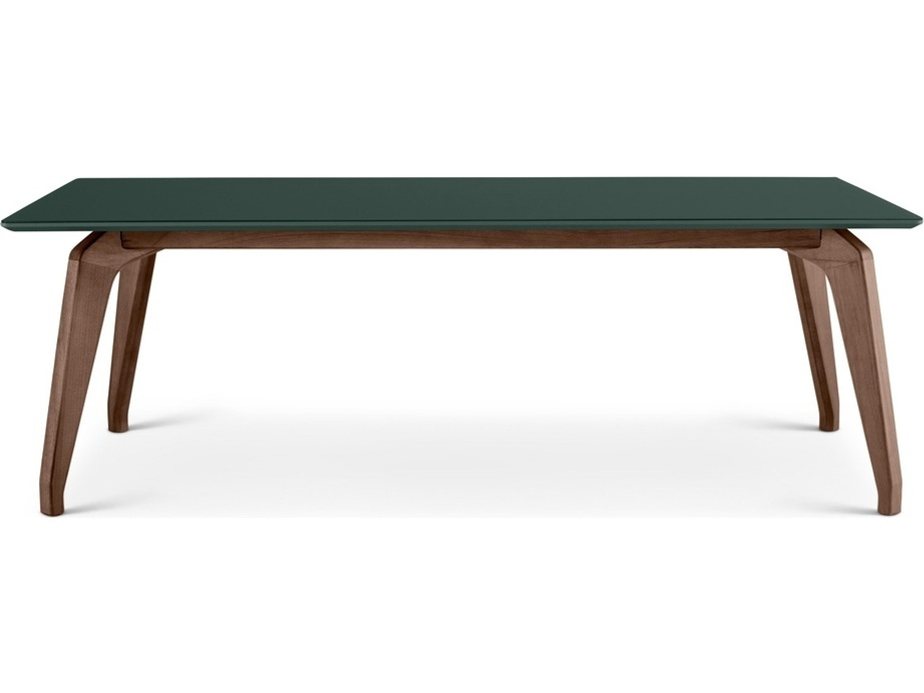 Urbia Modern Brazilian Rectangular Glass Floresta Green Dining Table