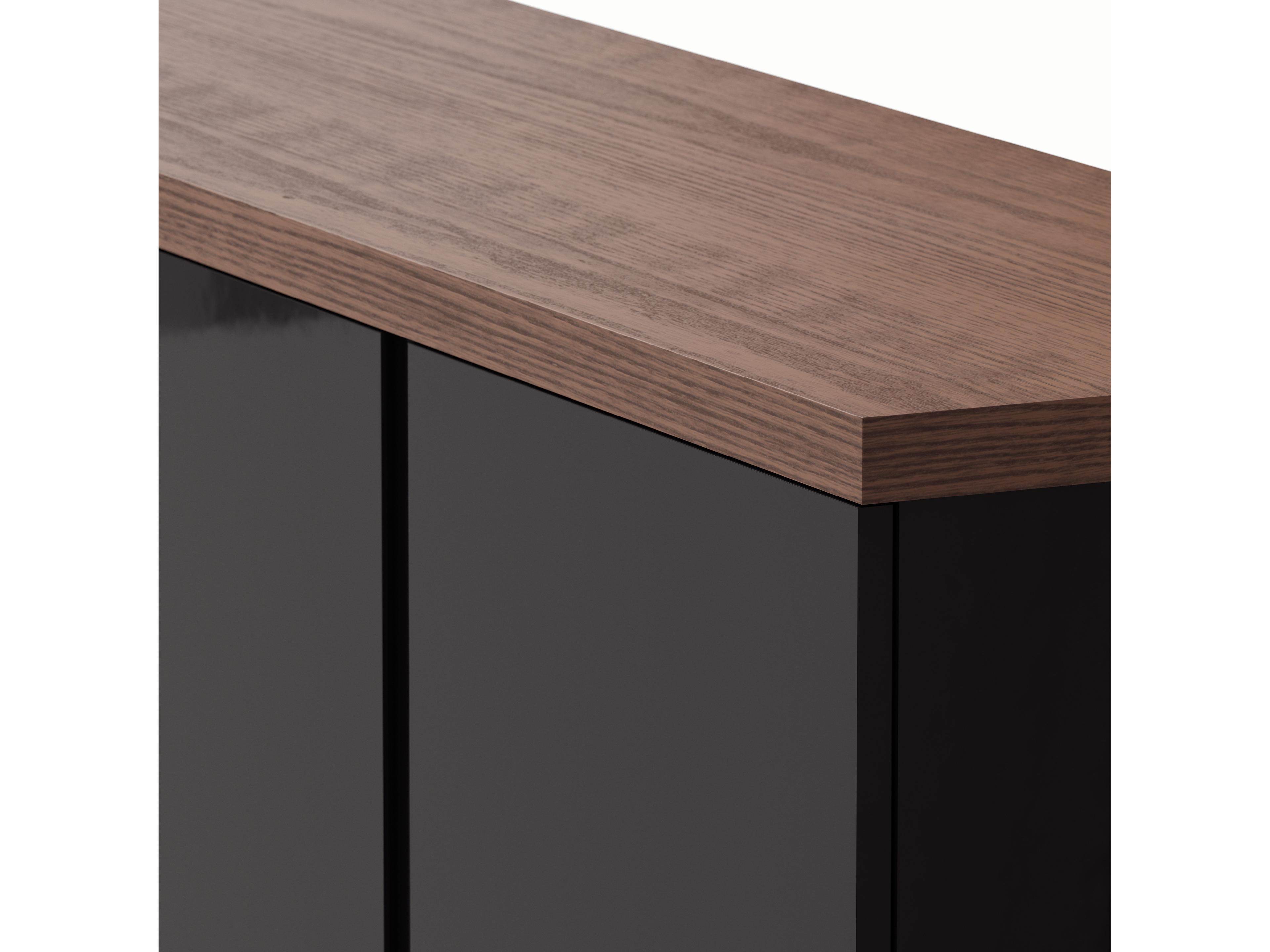 Urbia Modern Brazilian Copany Buffet Nogal Frame Black Doors