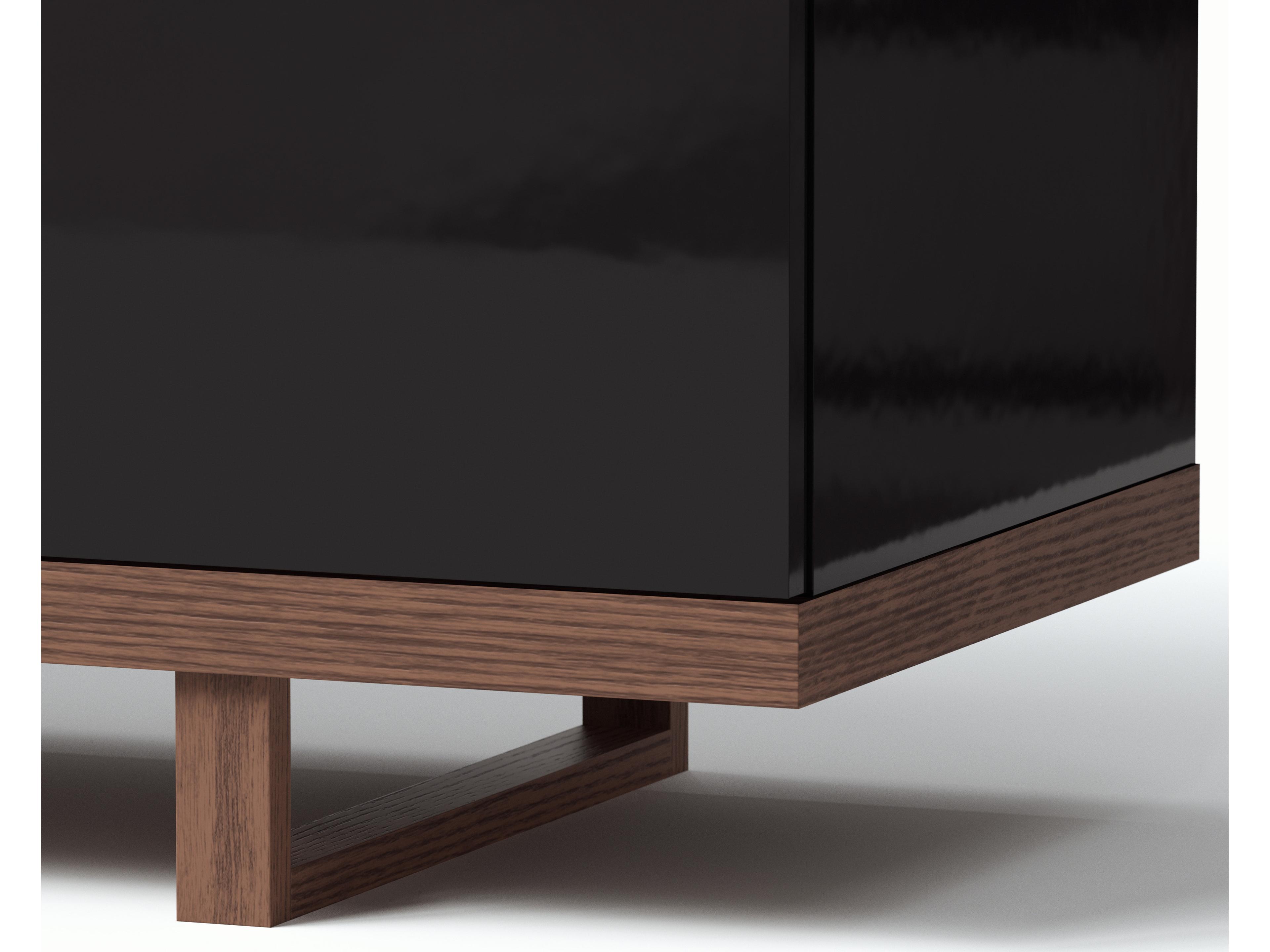 Urbia Modern Brazilian Copany Buffet Nogal Frame Black Doors