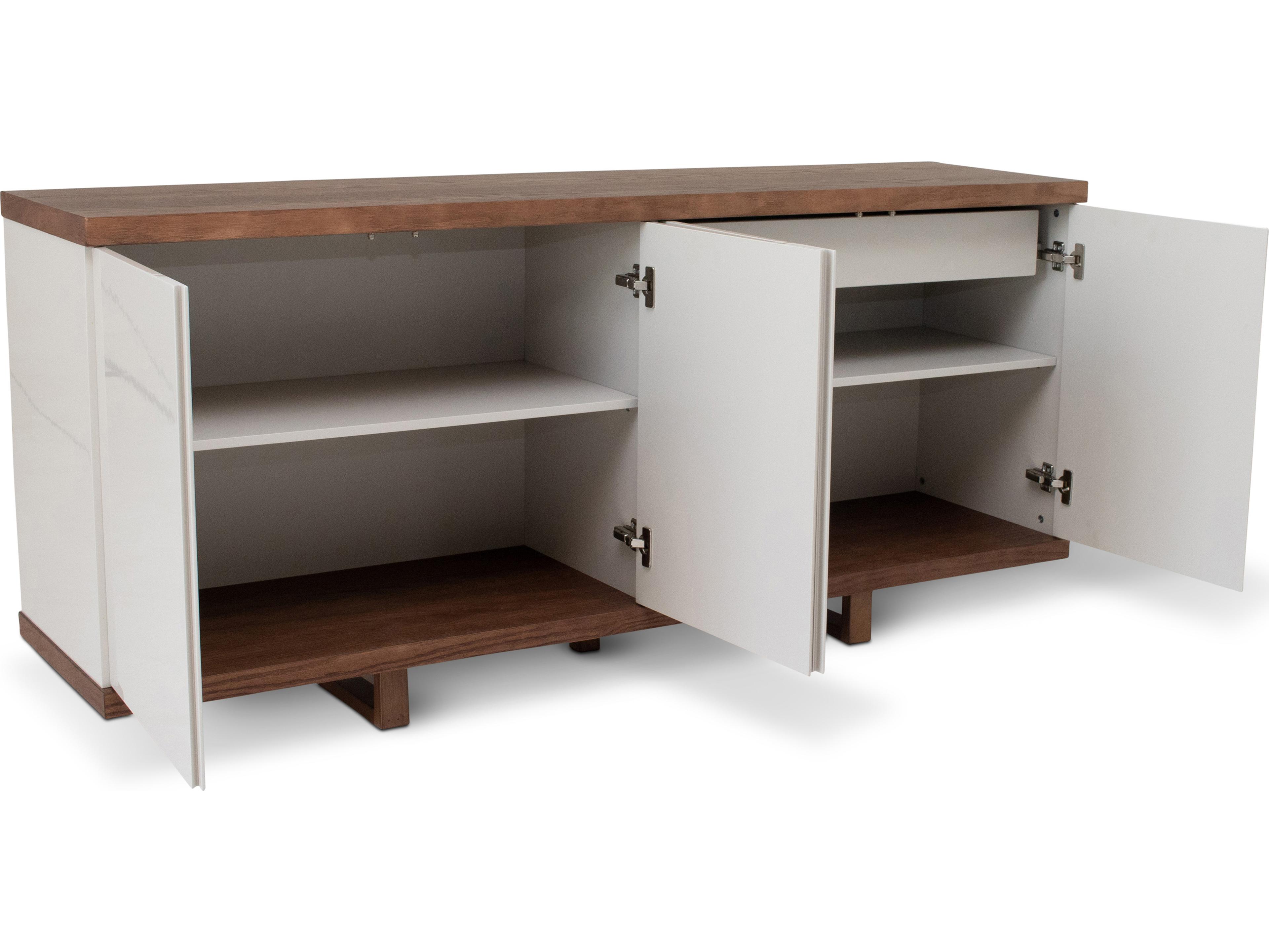 Urbia Modern Brazilian Copany Buffet Nogal Frame Off White Doors