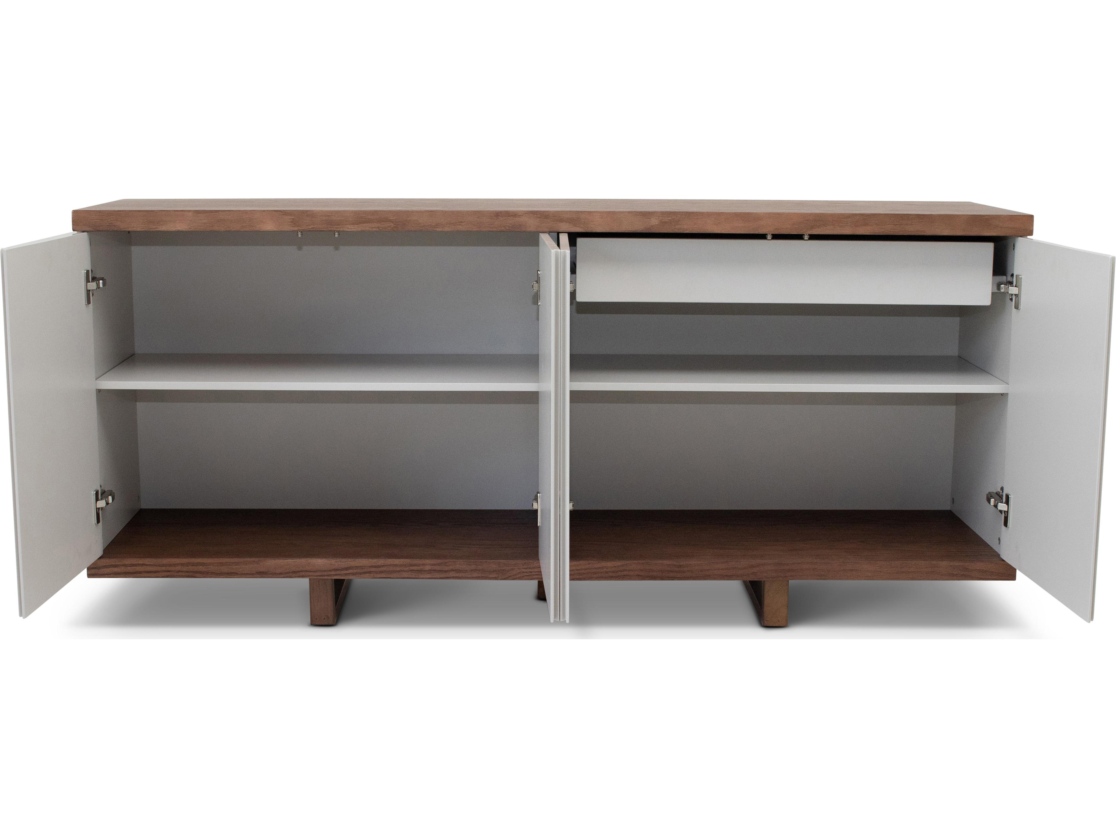 Urbia Modern Brazilian Copany Buffet Nogal Frame Off White Doors