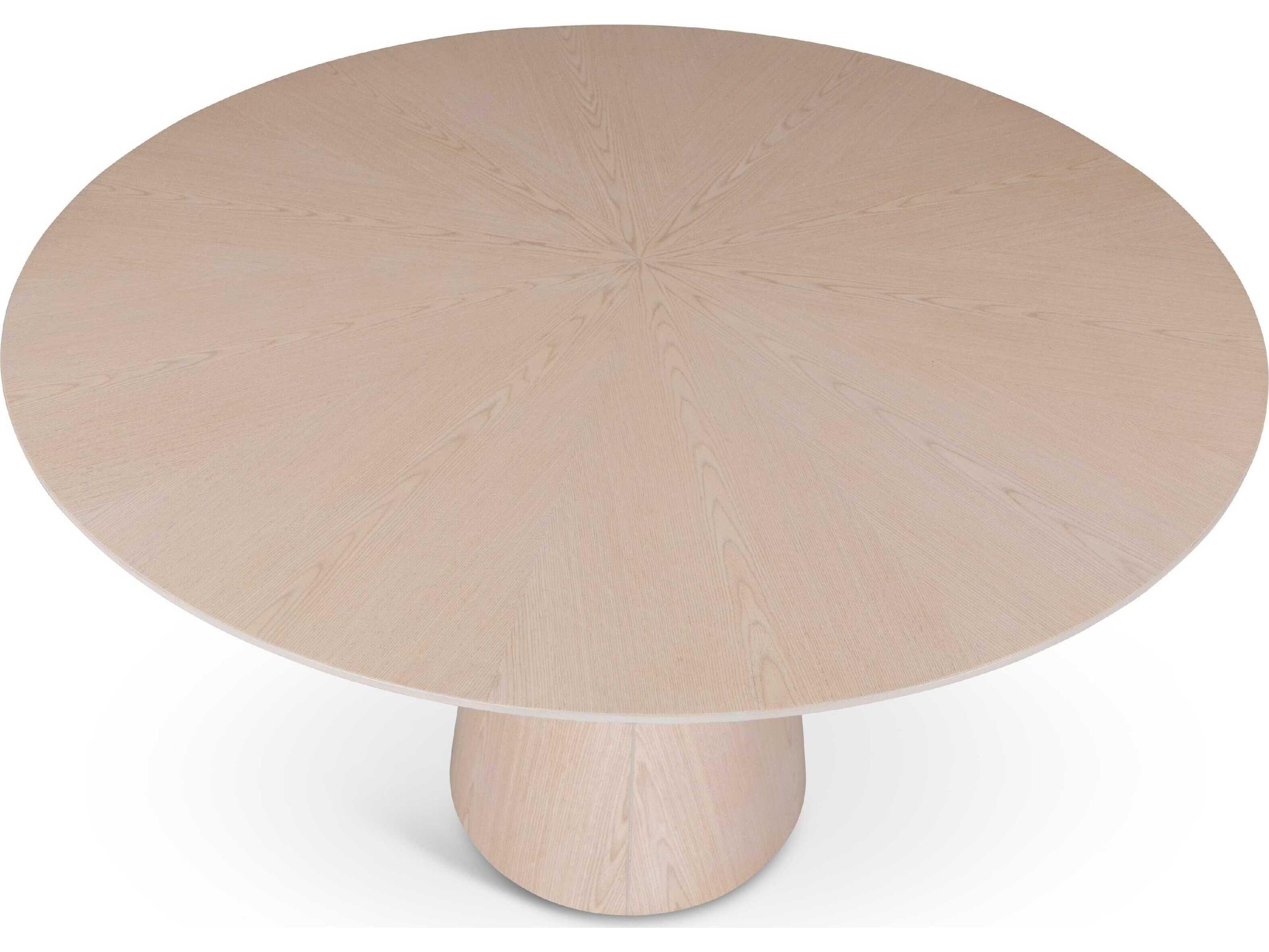 Urbia Modern Brazilian Mona Nevoa Wooden Top Round Dining Table