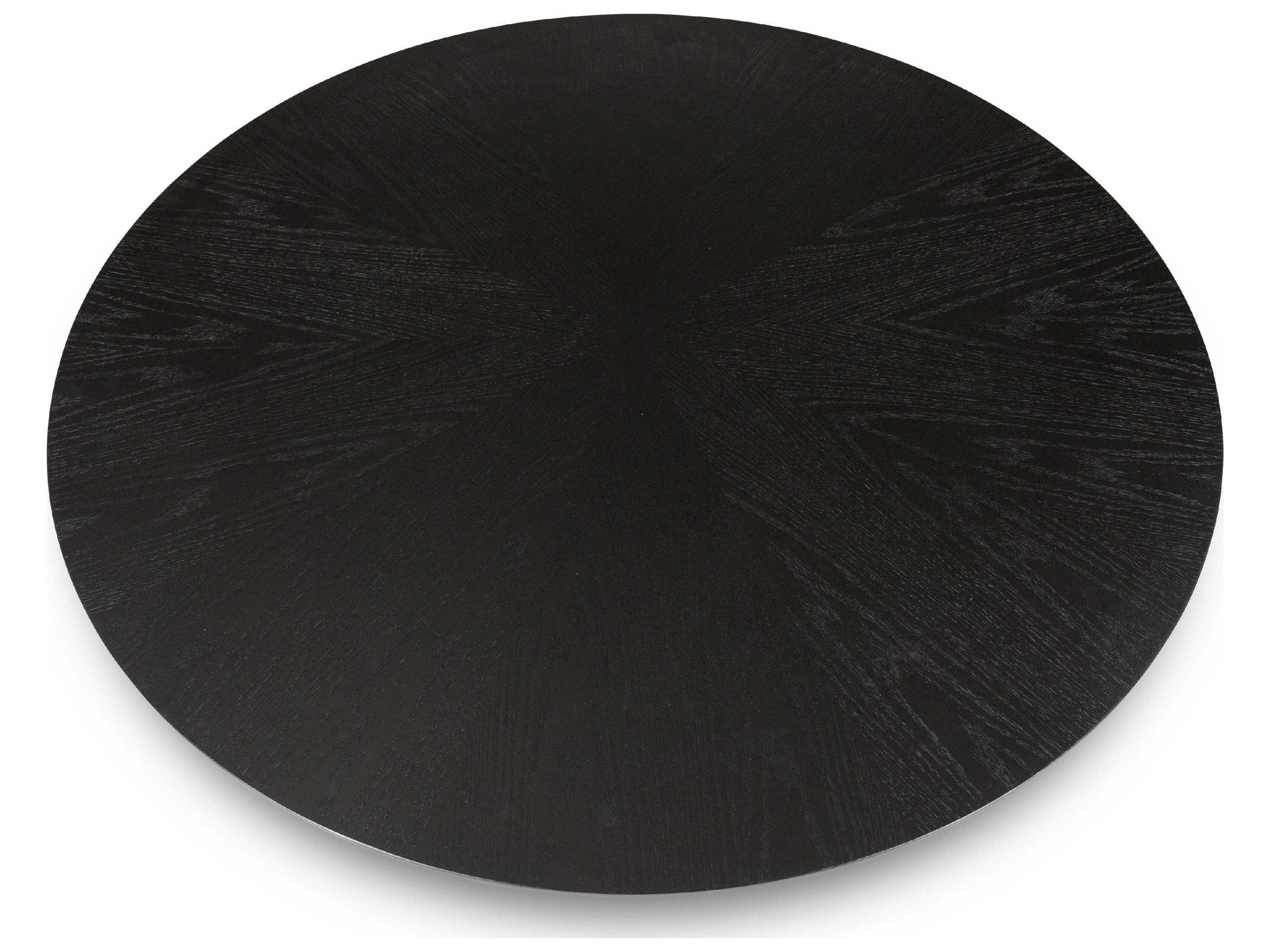 Urbia Modern Brazilian Mona Ebano Wooden Top Round Dining Table