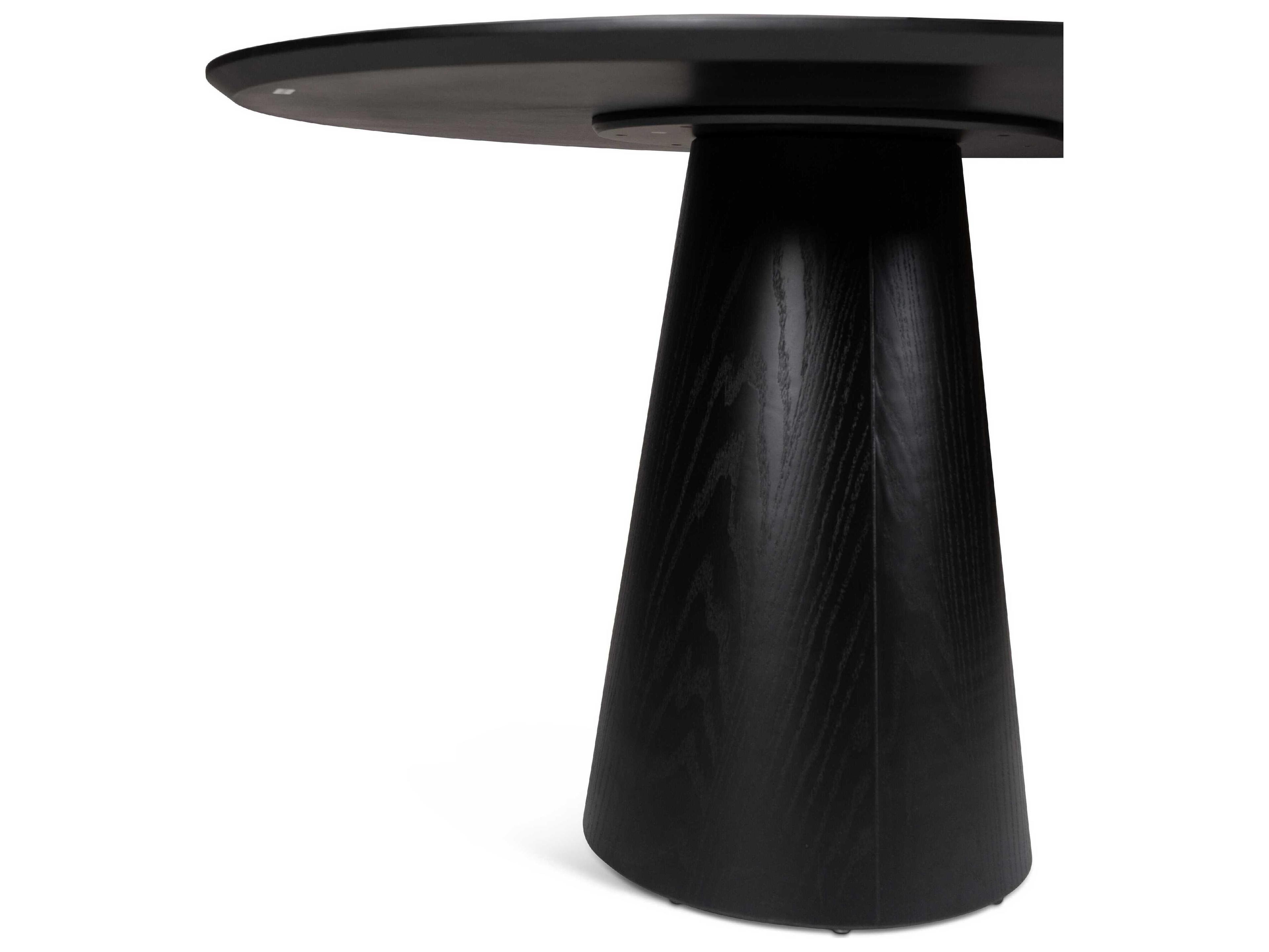 Urbia Modern Brazilian Mona Ebano Wooden Top Round Dining Table