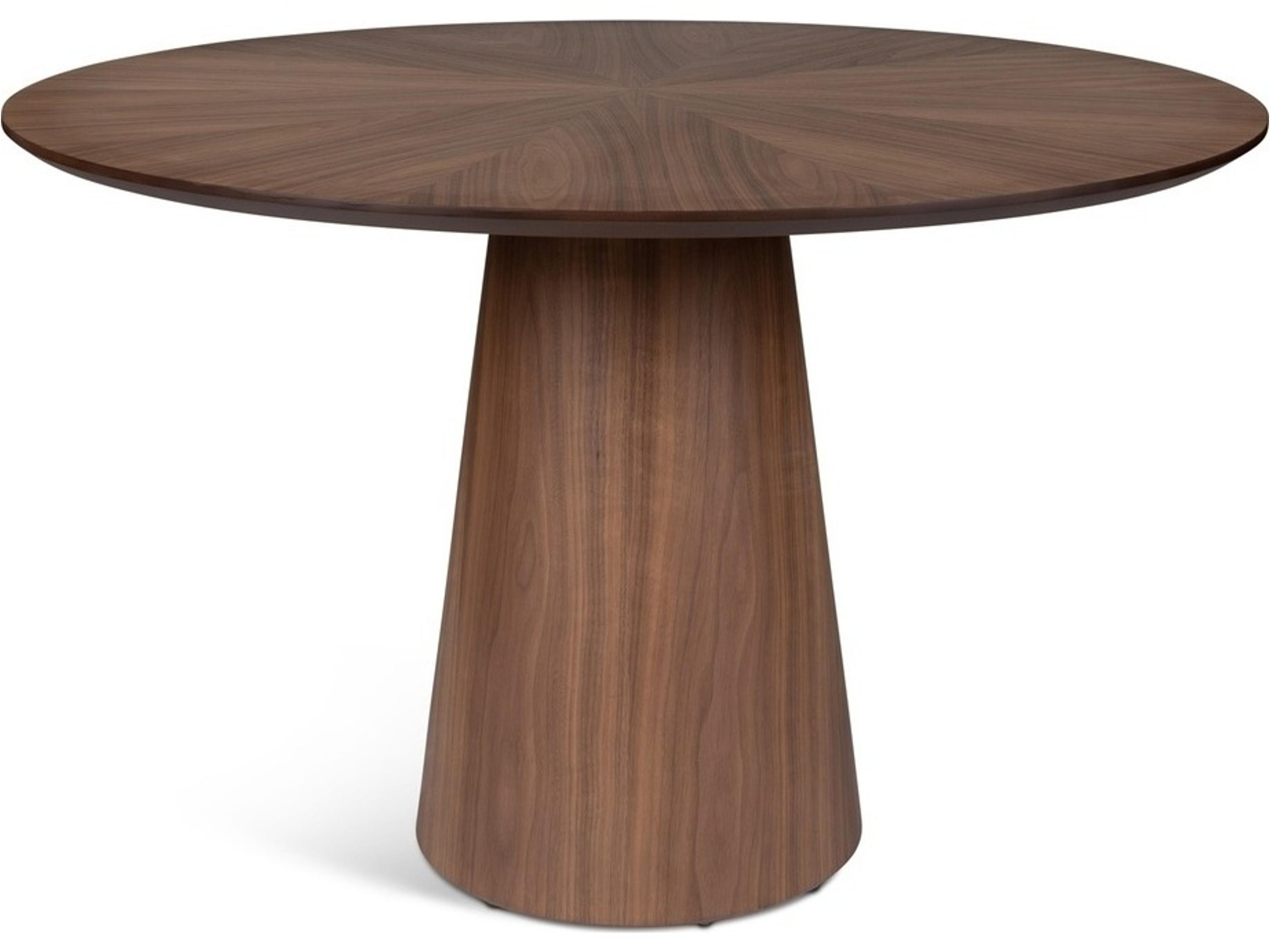 Mona Modern Brazilian Round Nogueira Wood Dining Table