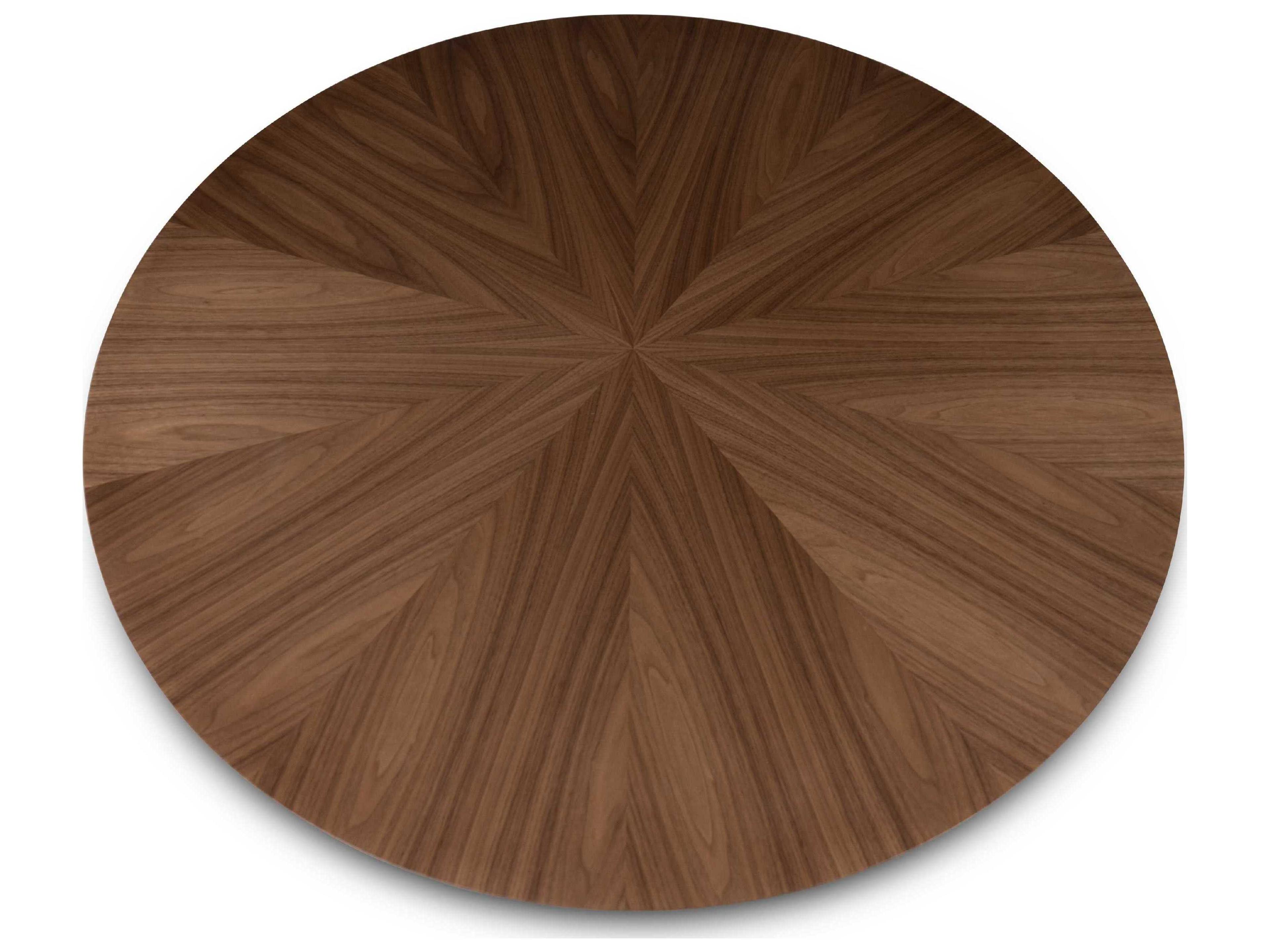Urbia Modern Brazilian Mona Round Wood Nogueira Dining Table