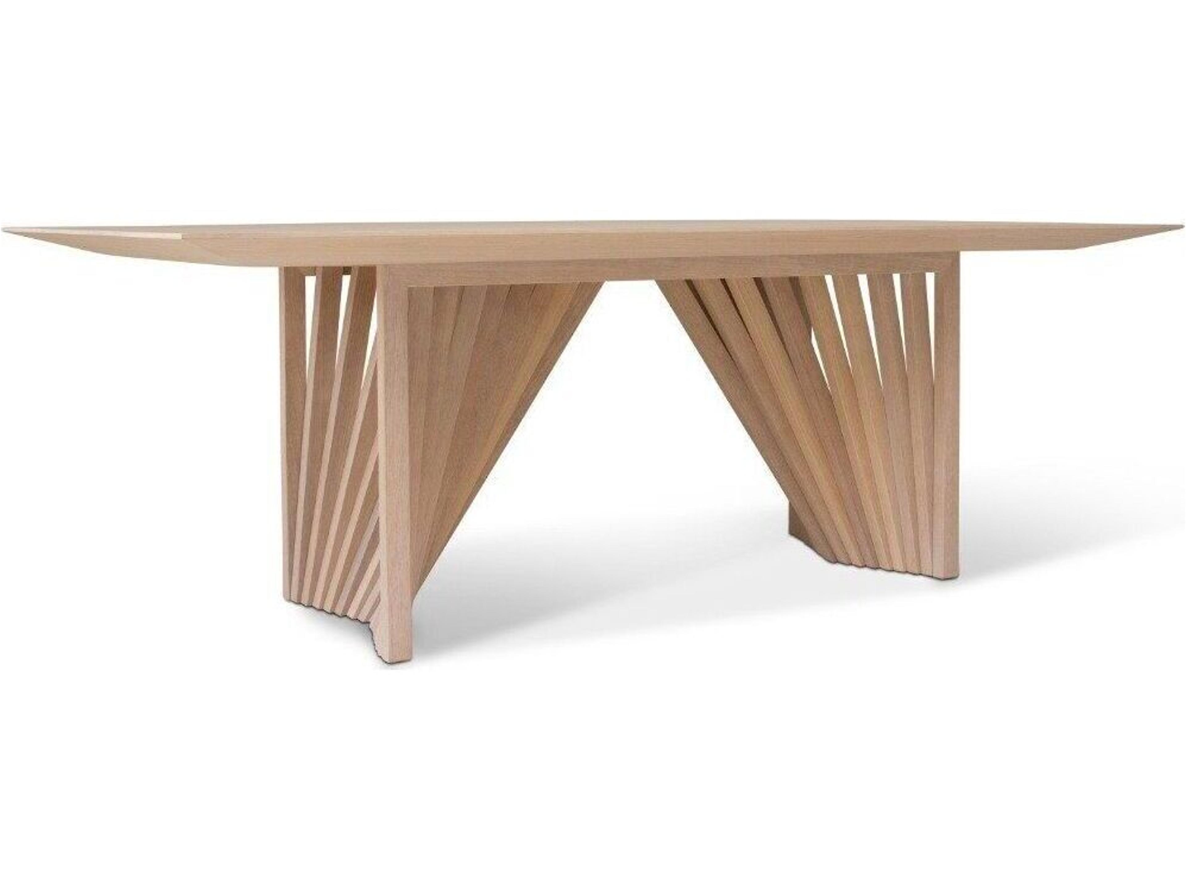 Modern Brazilian Laguna Wooden Top Dining Table Nevoa Frame