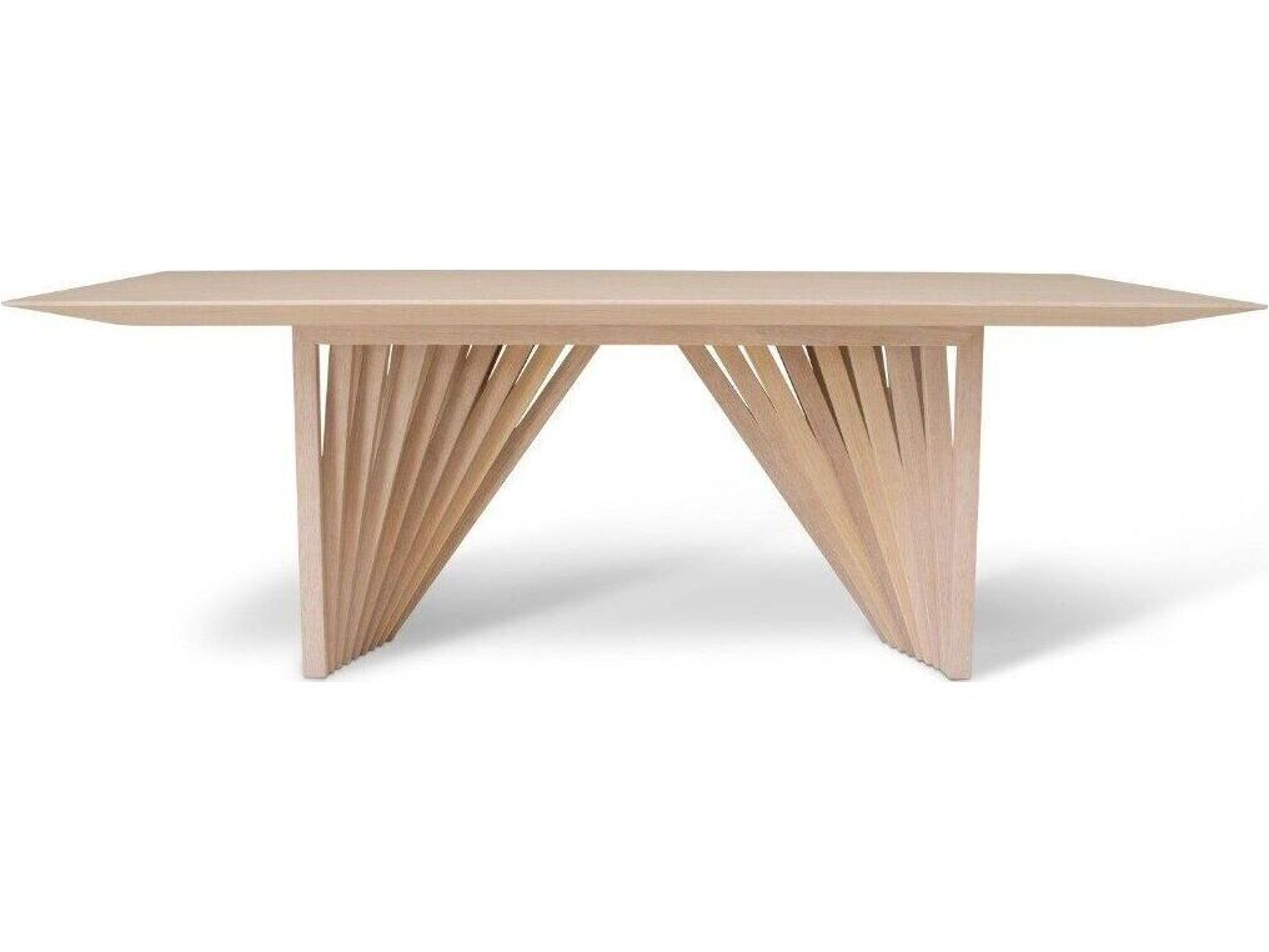 Urbia Modern Brazilian Laguna Wooden Top Dining Table Nevoa Frame