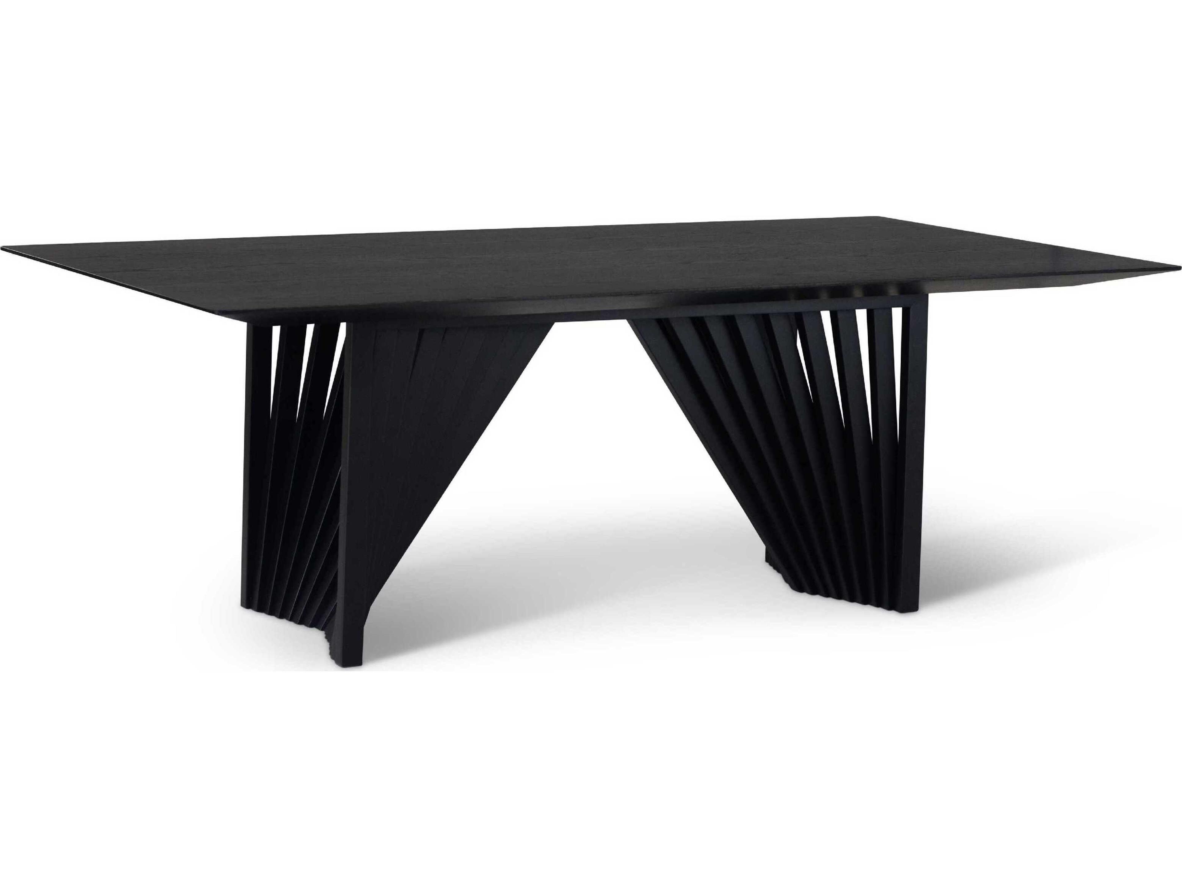 Modern Brazilian Laguna Rectangular Wood Ebano Dining Table
