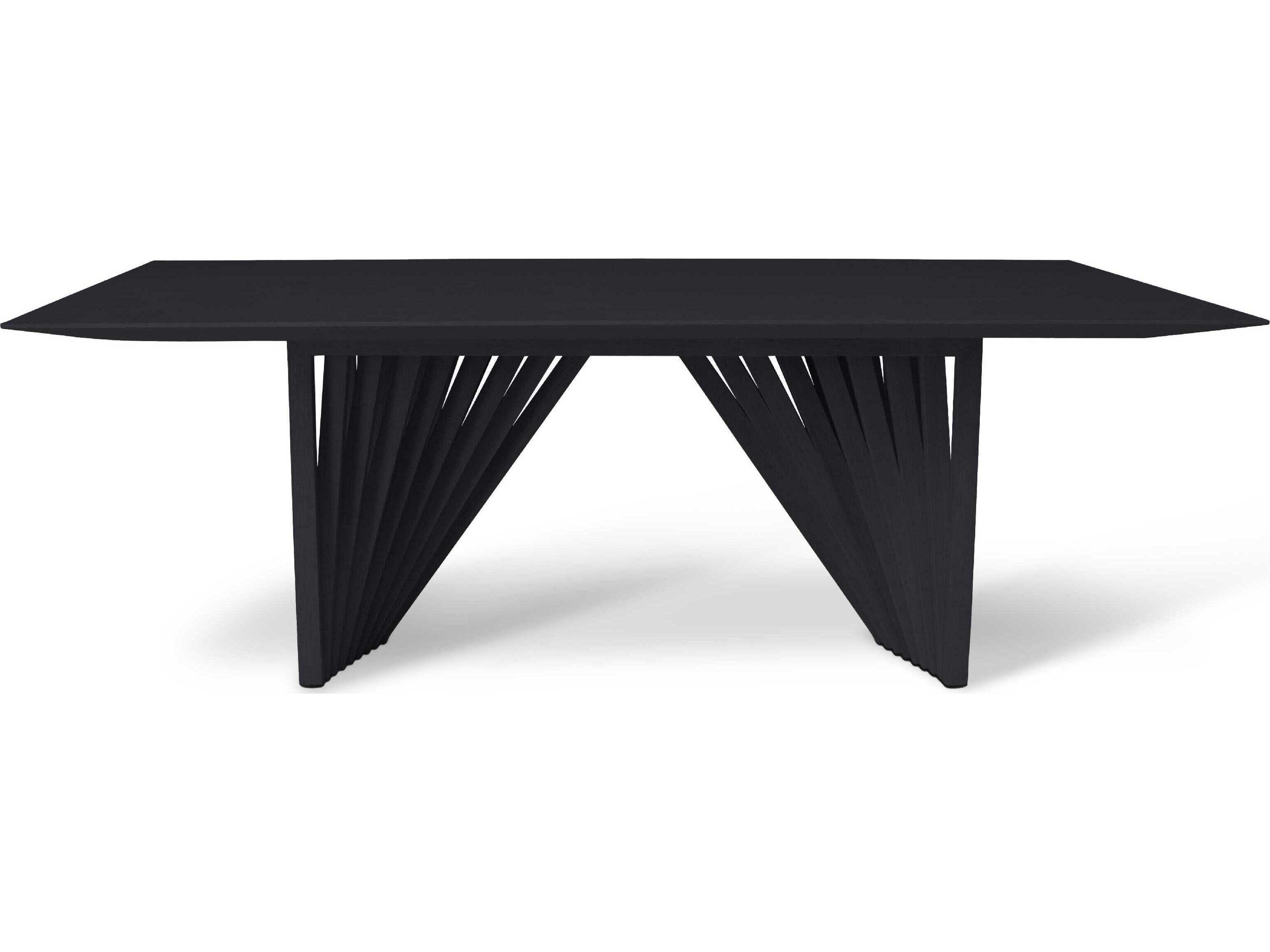 Urbia Modern Brazilian Laguna Rectangular Wood Ebano Dining Table