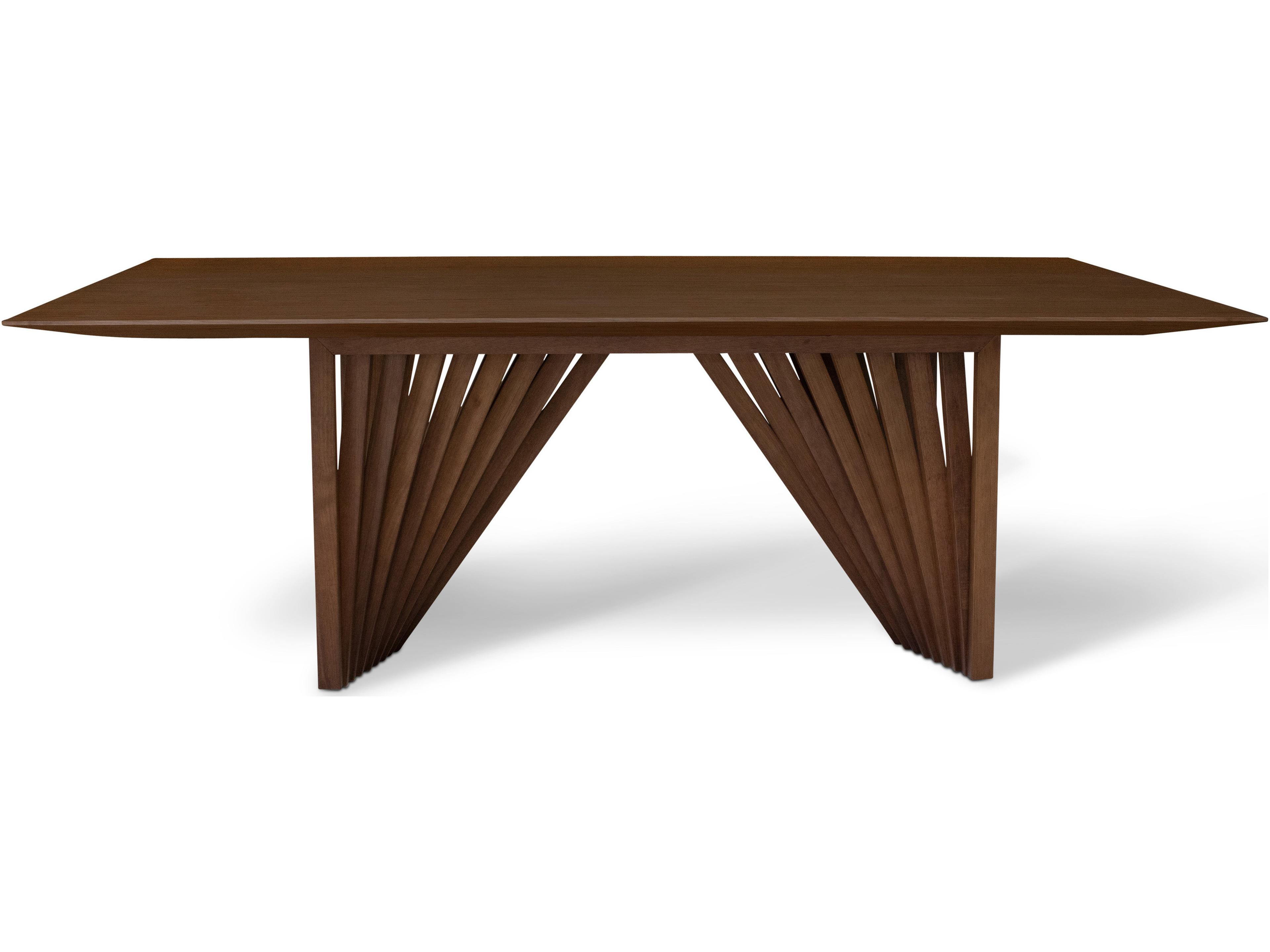 Urbia Modern Brazilian Laguna Rectangular Wood Nogal Dining Table