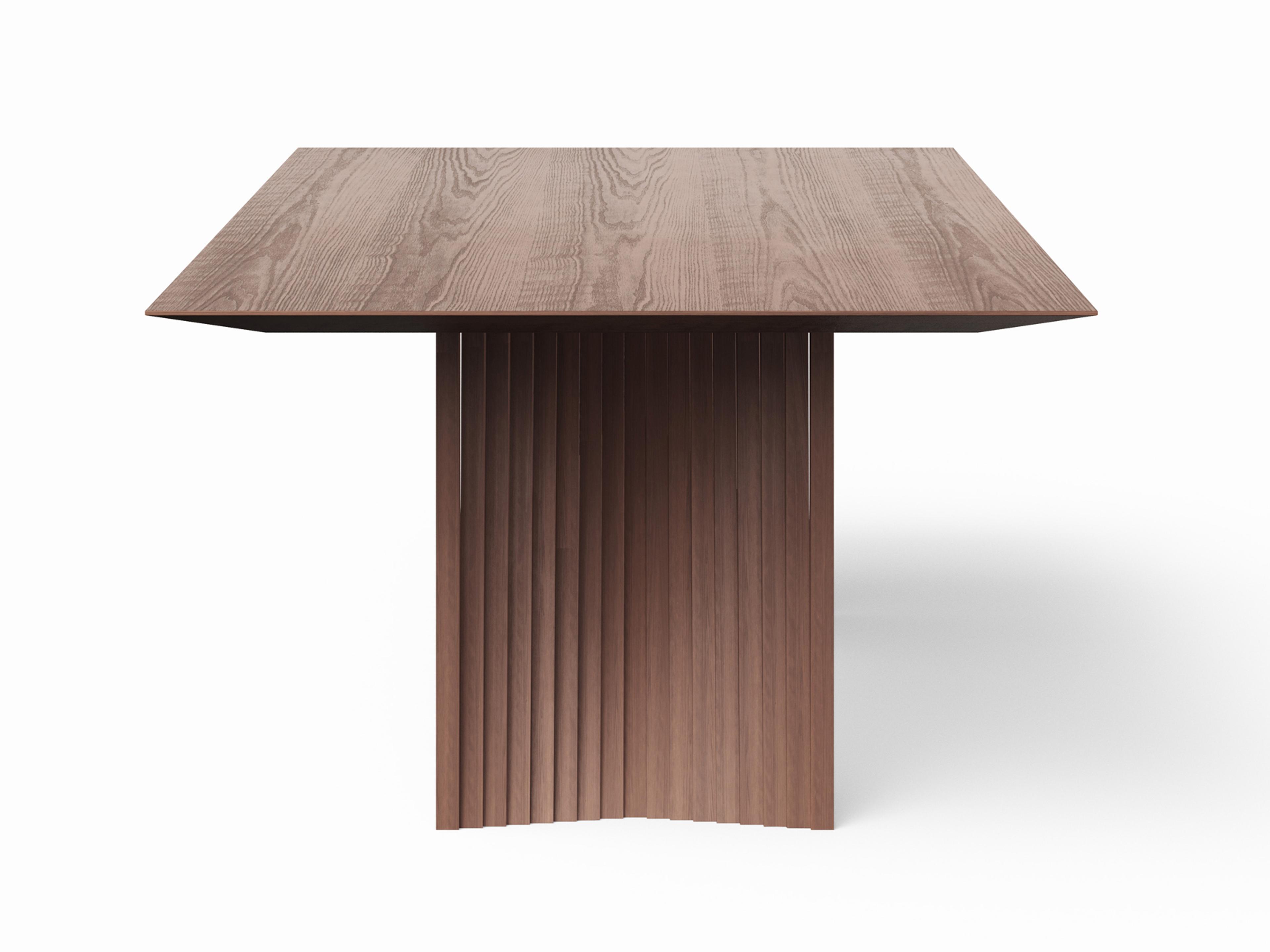 Urbia Modern Brazilian Laguna Rectangular Wood Nogal Dining Table