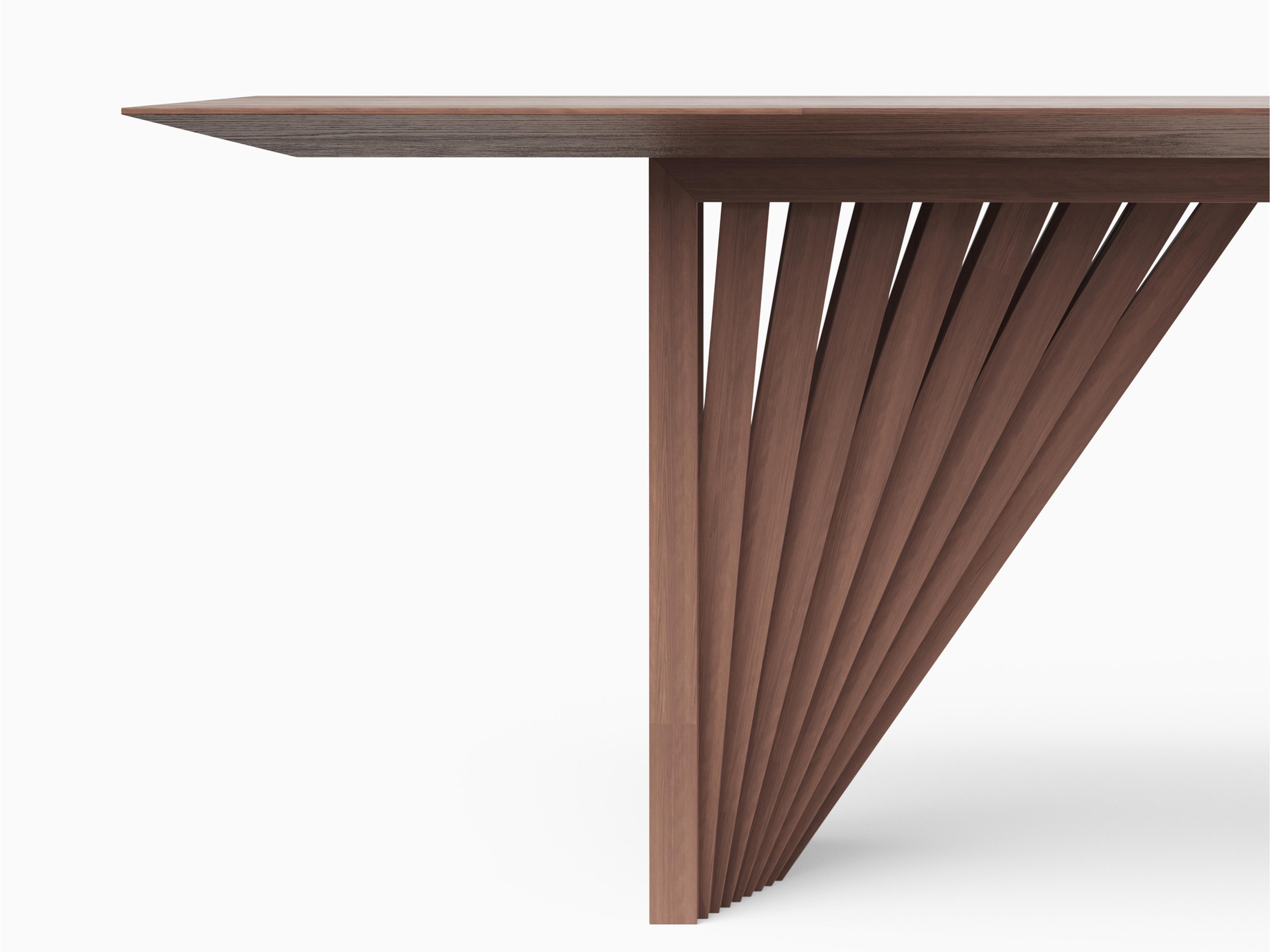 Urbia Modern Brazilian Laguna Rectangular Wood Nogal Dining Table