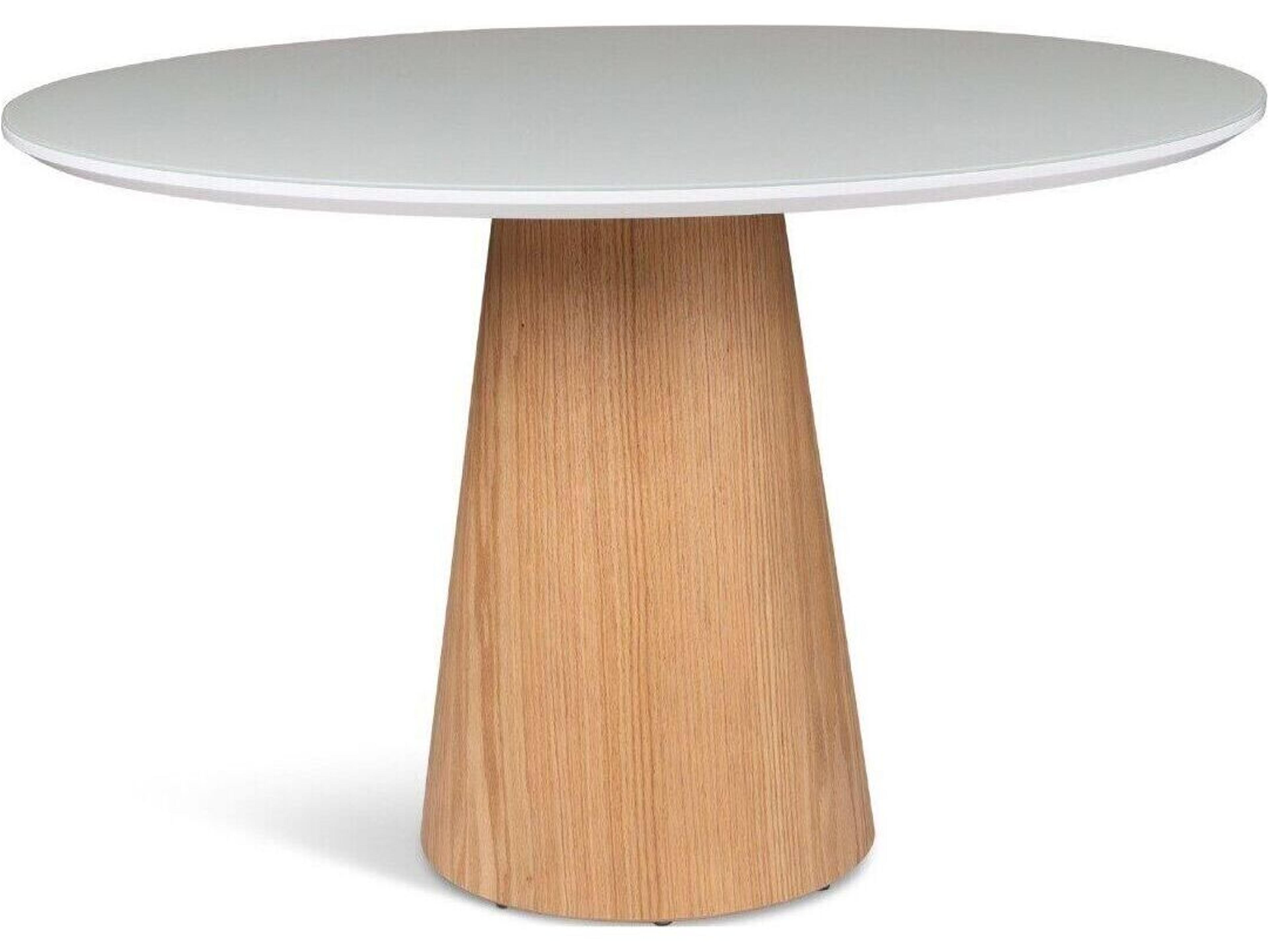 Mona Round Dining Table Modern Brazilian Glass Top