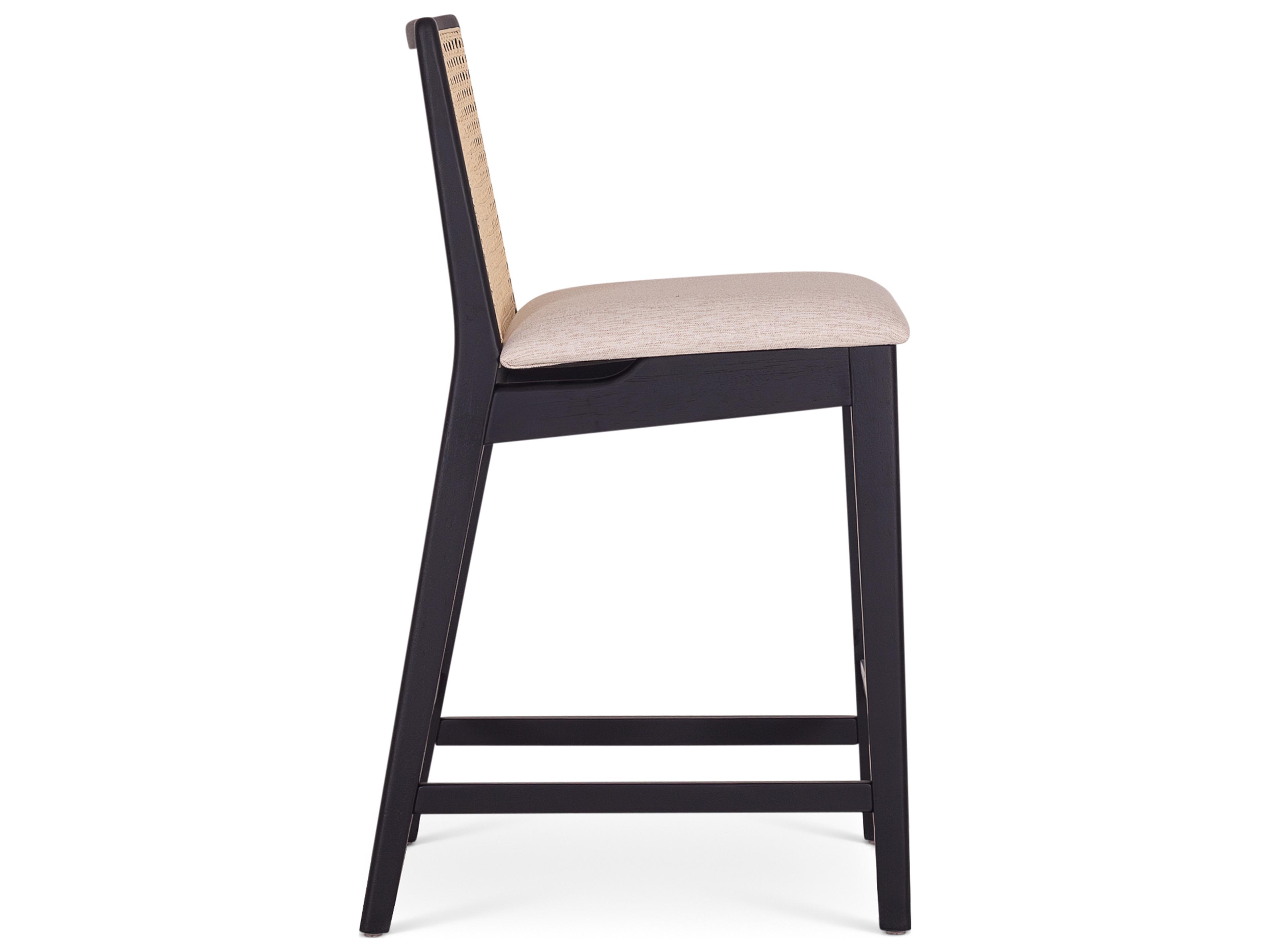 Urbia Modern Brazilian Harvest Natural Ebano Upholstered Solid Wood Counter Stool