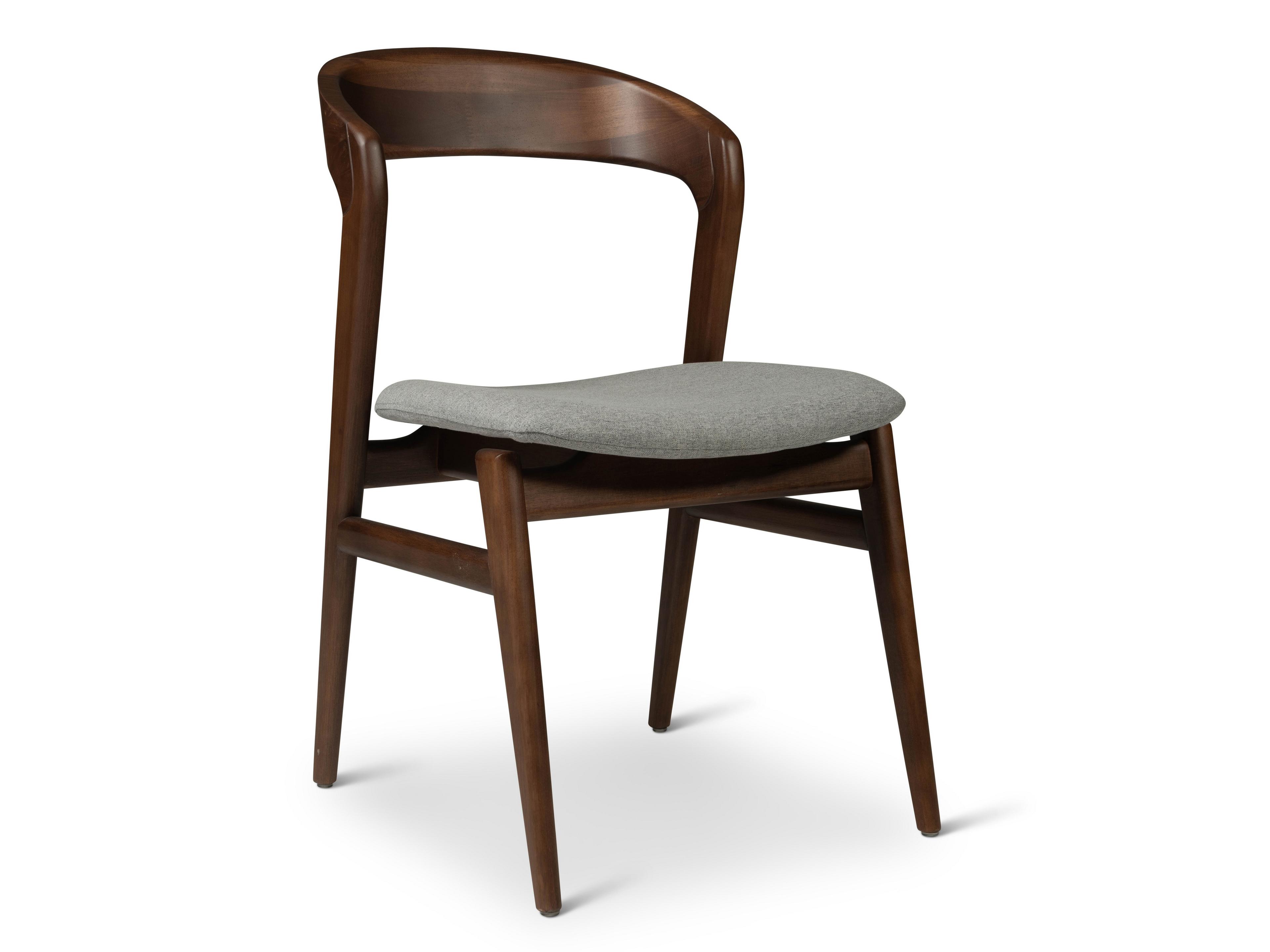 Modern Brazilian Velma Gray Upholstered Armless Dining Chair