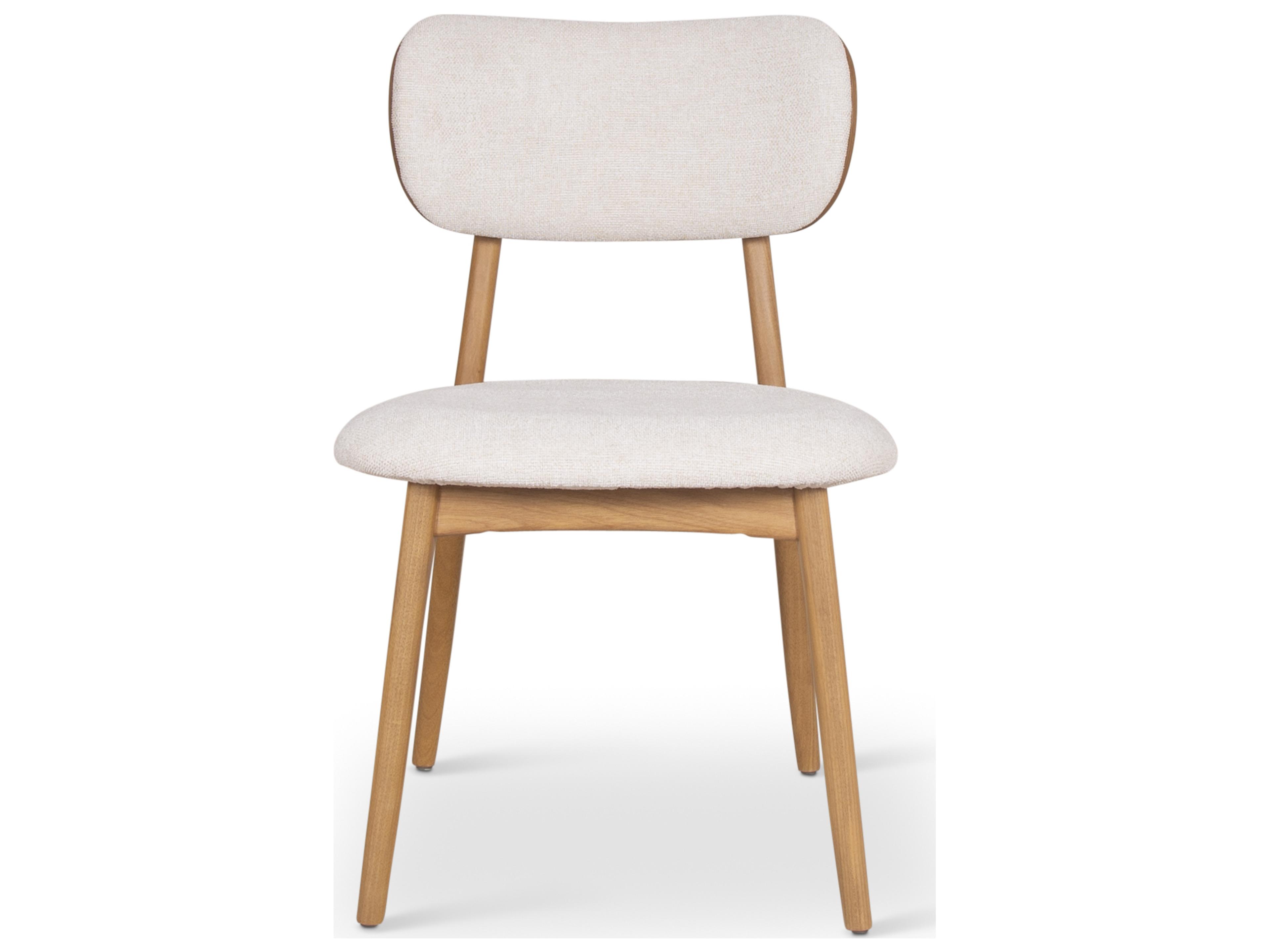 Urbia Modern Brazilian Claudia Beige Upholstered Armless Dining Chair