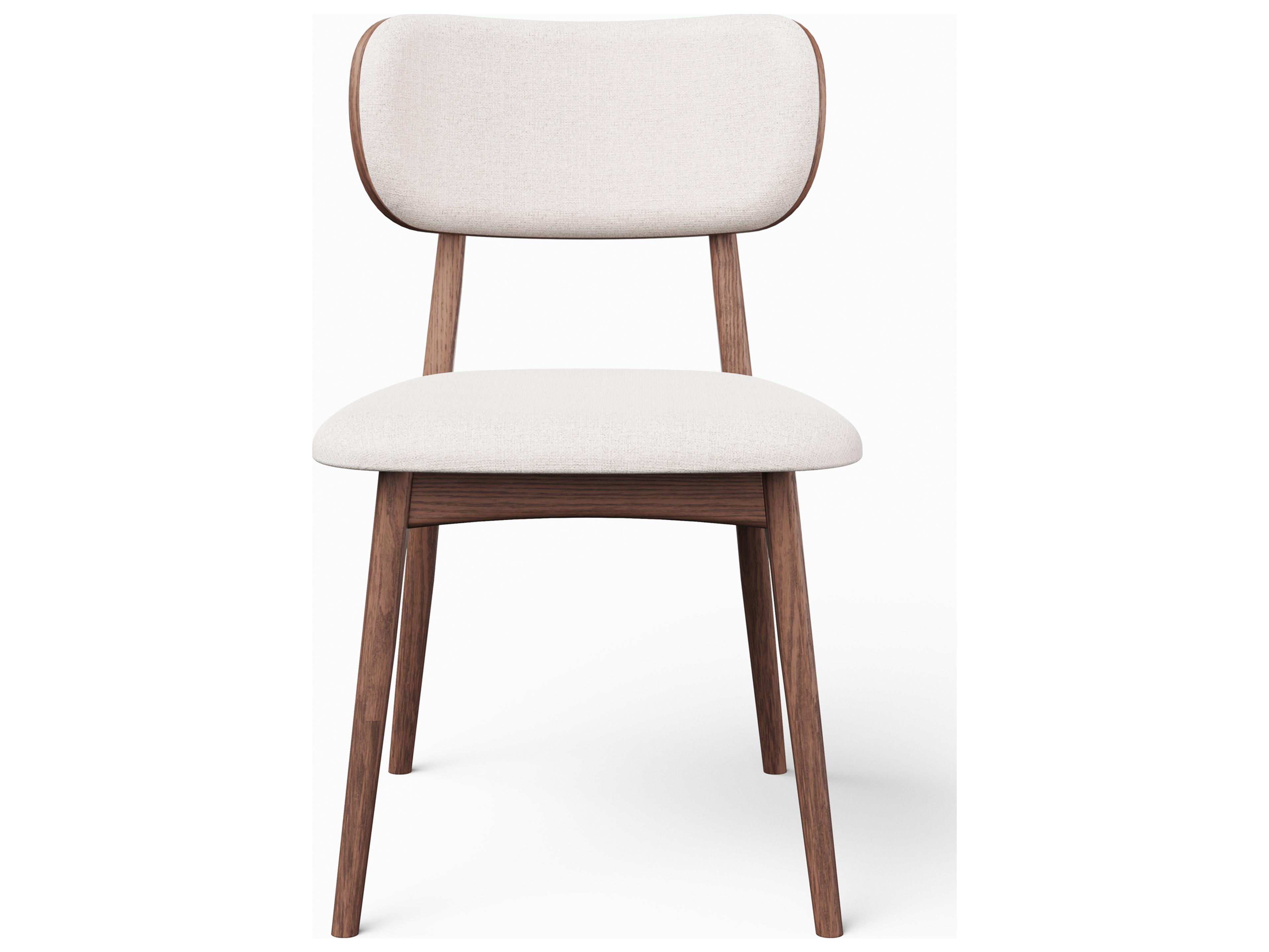 Urbia Modern Brazilian Claudia White Upholstered Armless Dining Chair