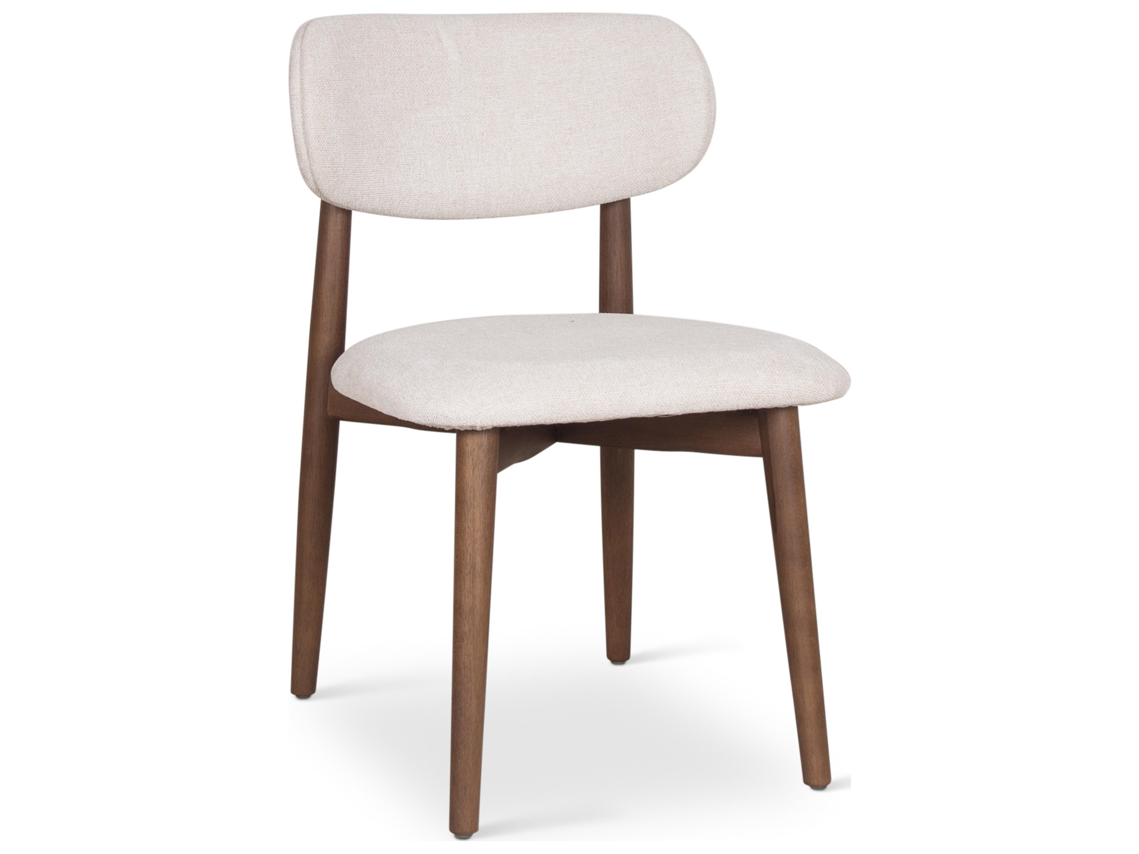 Modern Brazilian Collection Natural Upholstered Armless Dining Chair