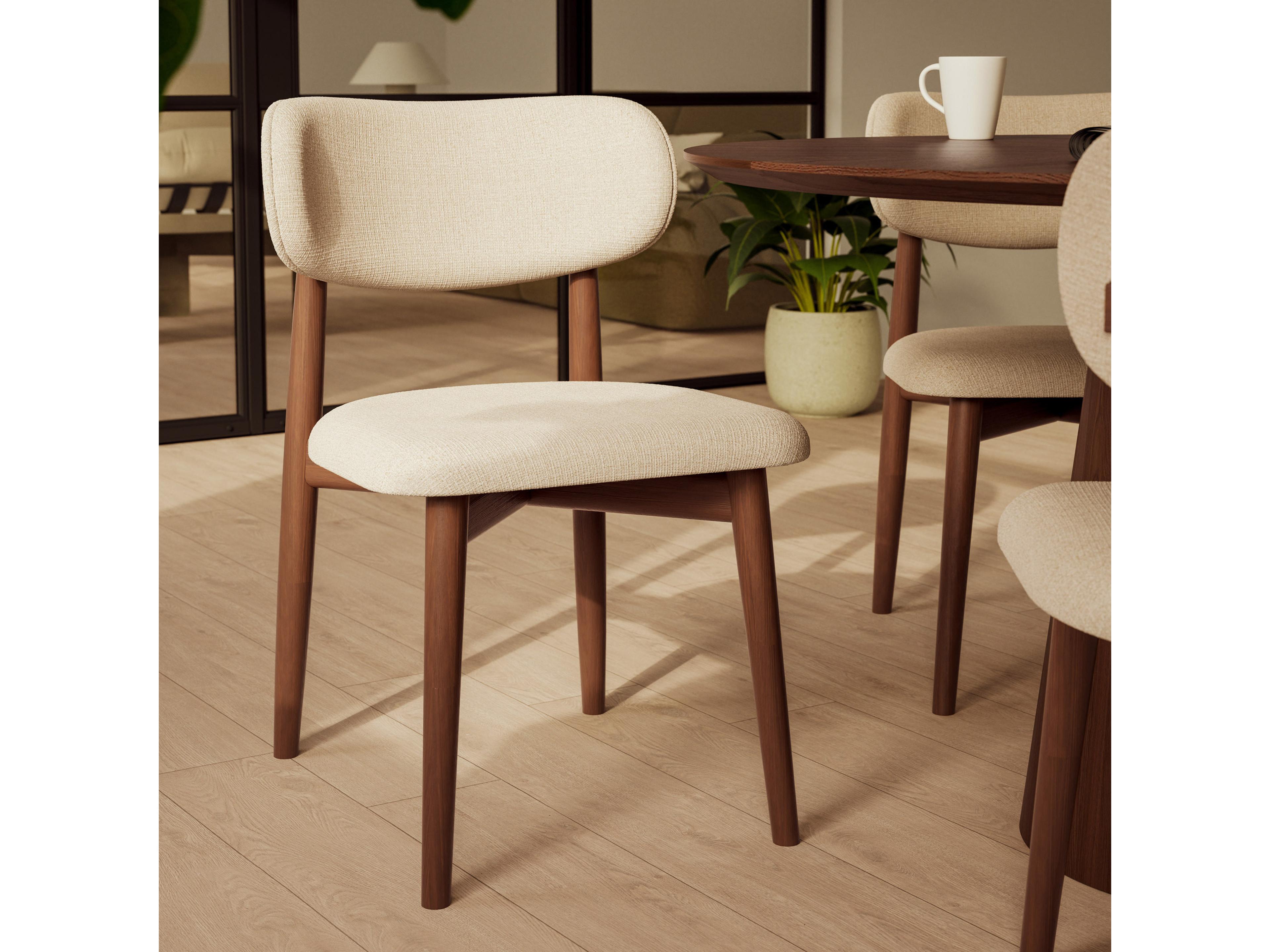 Urbia Modern Brazilian Collection Natural Upholstered Armless Dining Chair