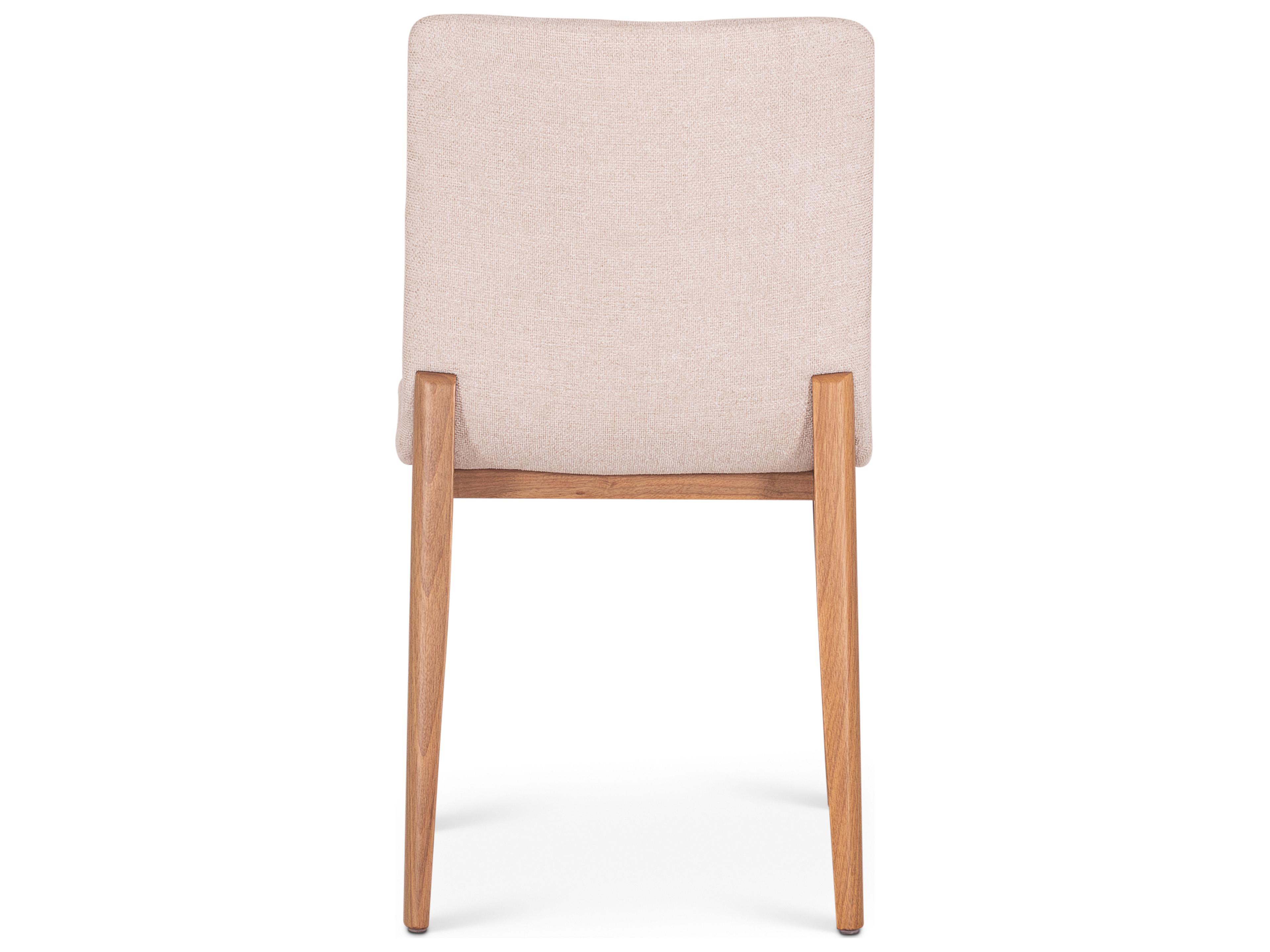 Urbia Modern Brazilian Oak Wood Natural Upholstered Armless Dining Chair