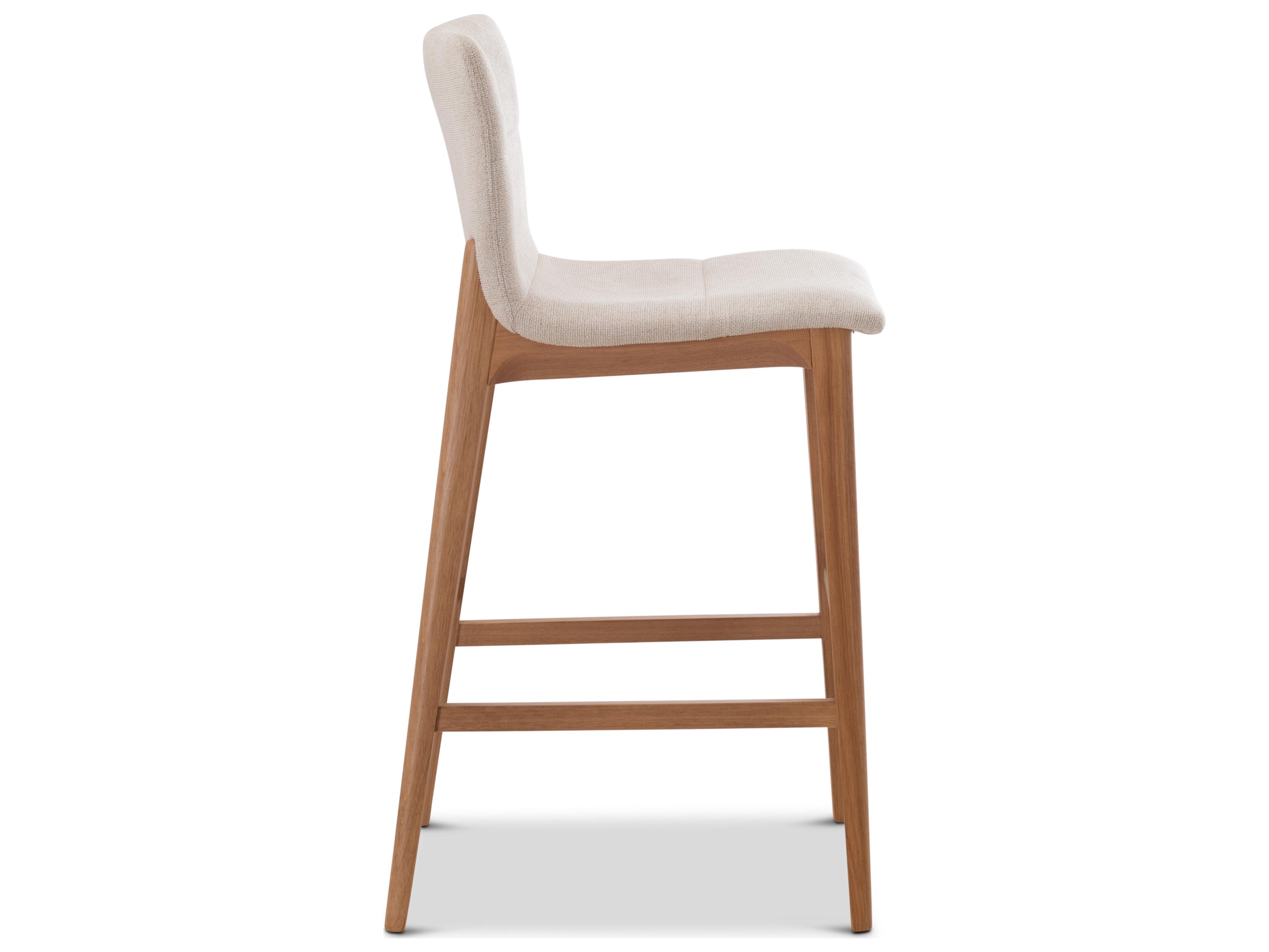 Urbia Modern Brazilian Harvest Natural Domasco Upholstered Oak Wood Bar Stool