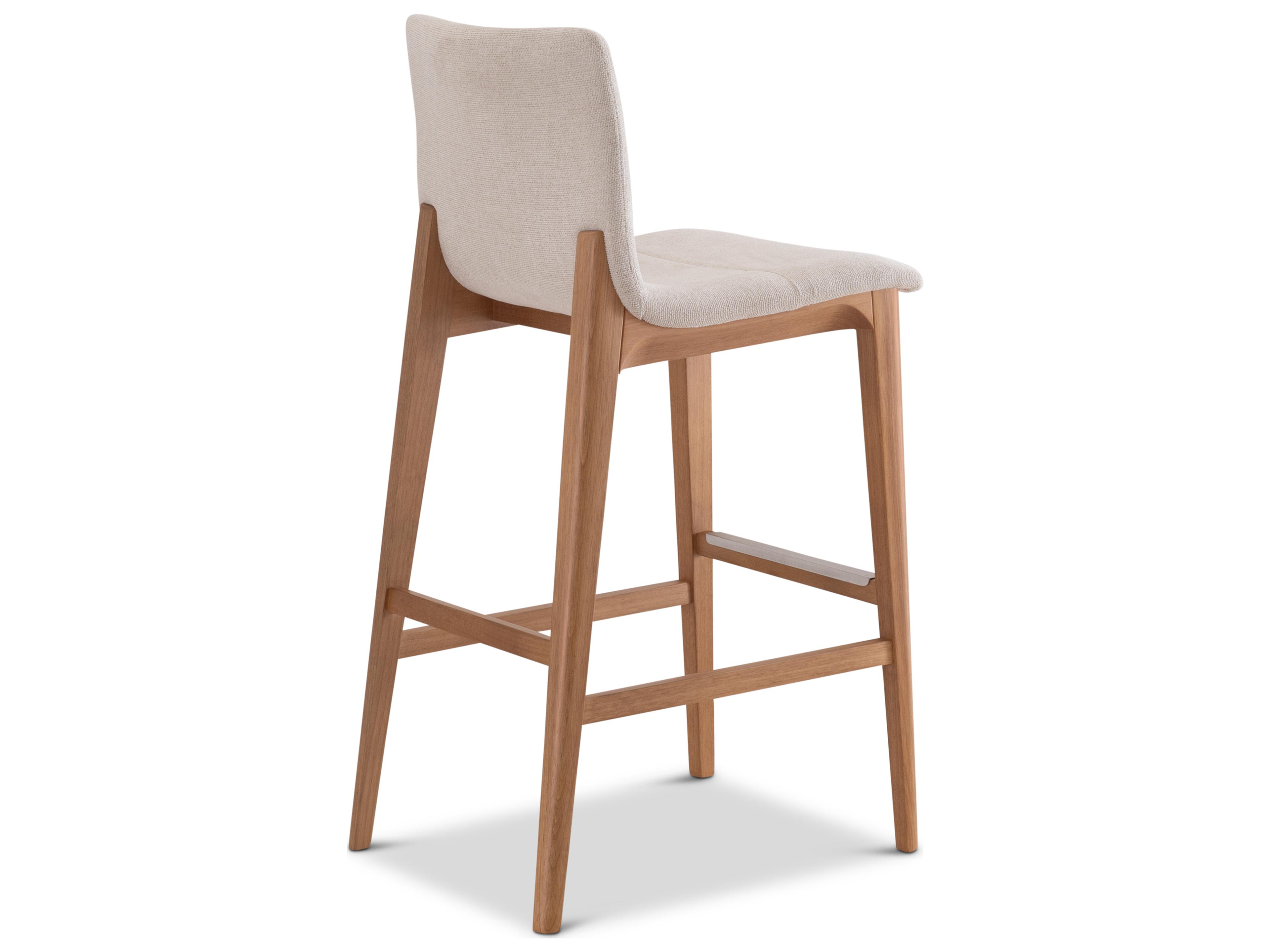 Urbia Modern Brazilian Harvest Natural Domasco Upholstered Oak Wood Bar Stool