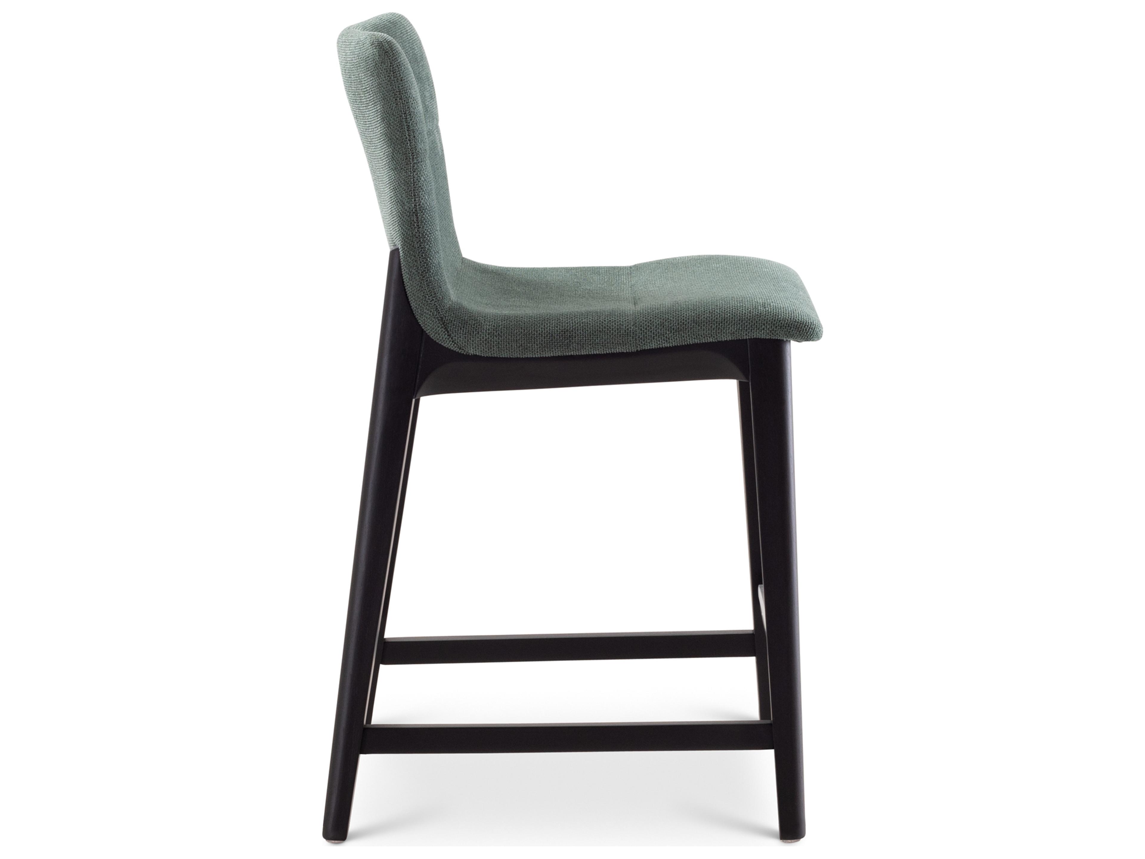 Urbia Modern Brazilian Jackpot Teal Ebano Upholstered Oak Wood Counter Stool