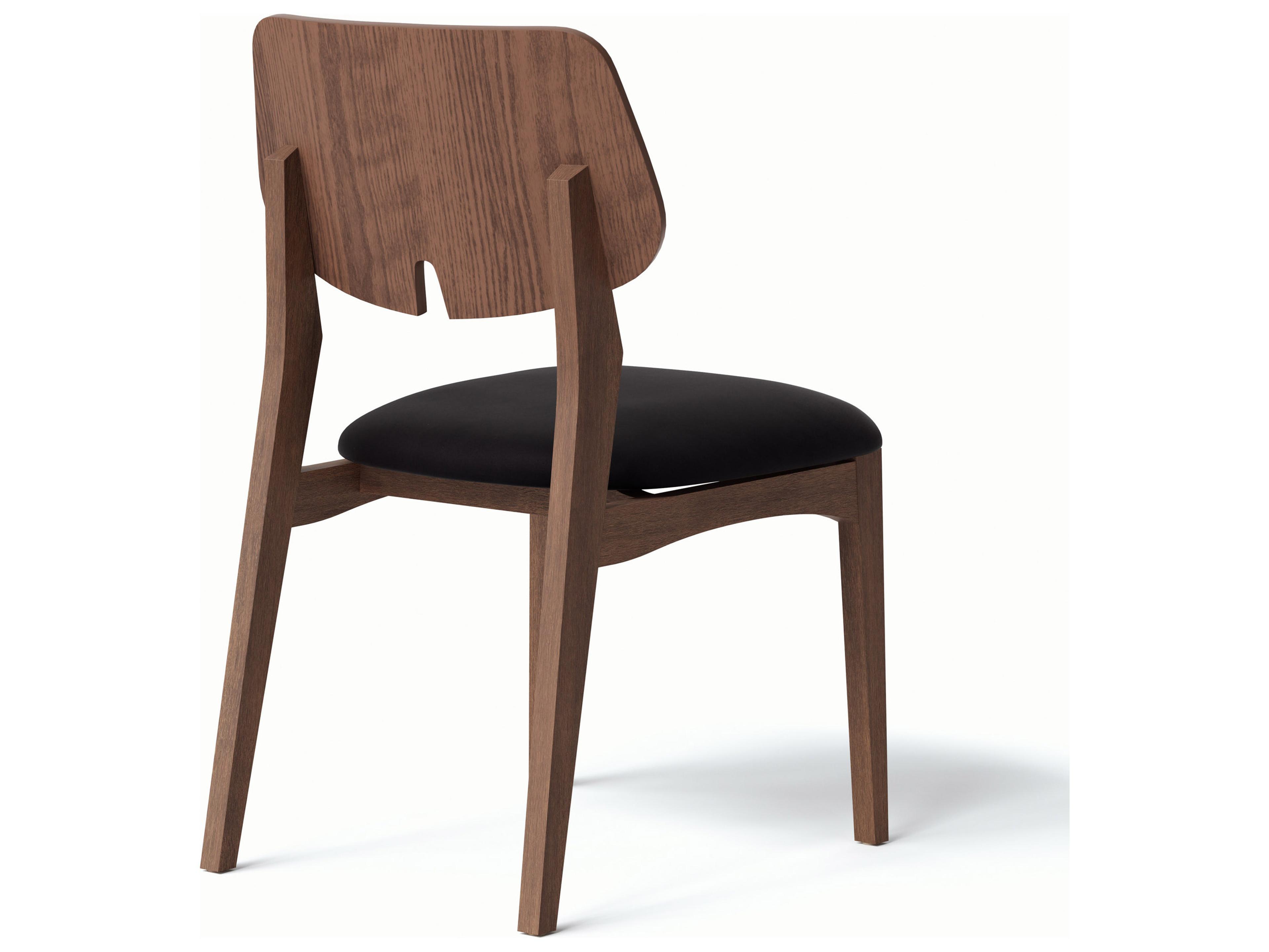 Urbia Modern Brazilian Solid Wood Brown Upholstered Armless Dining Chair