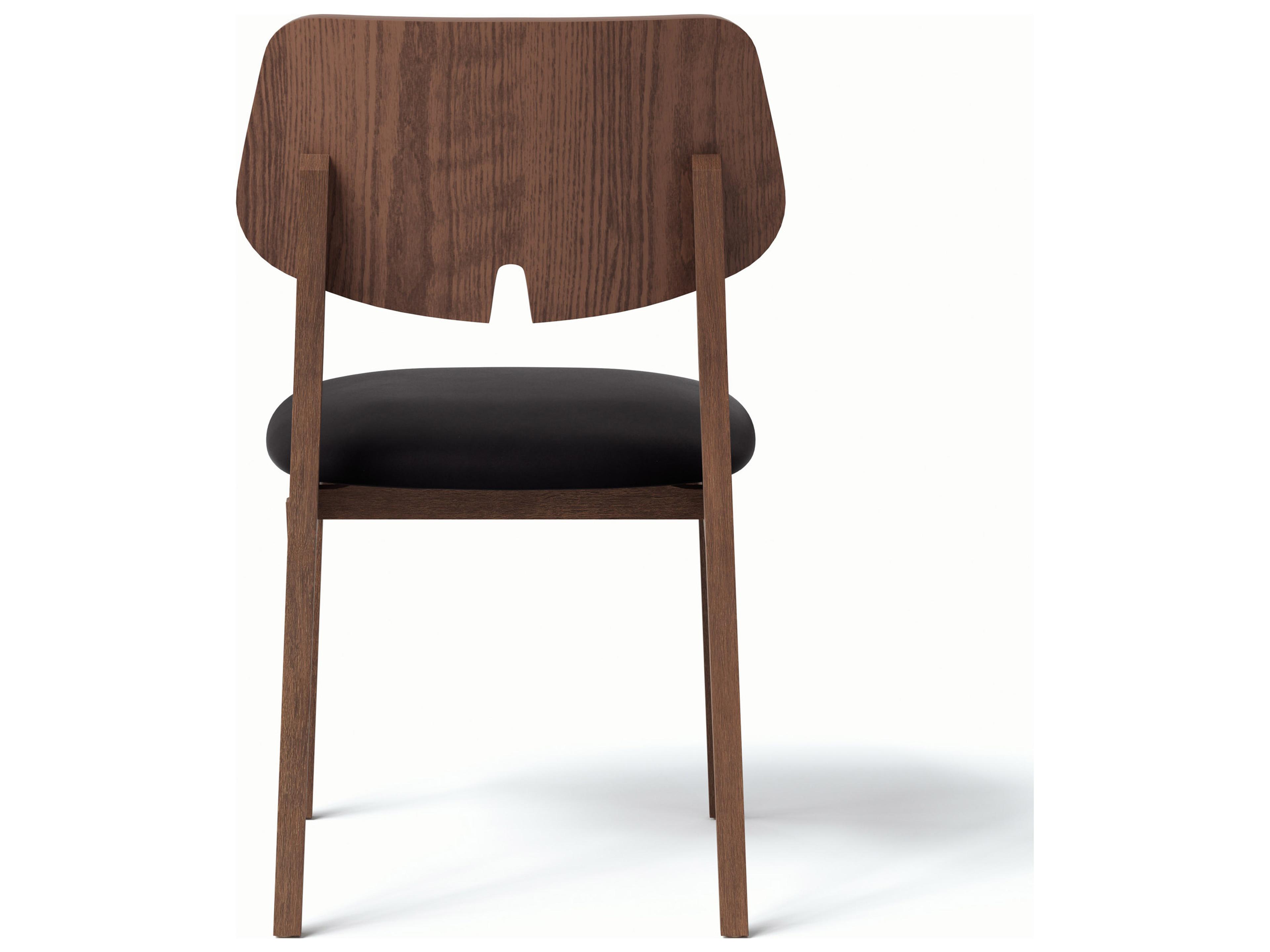 Urbia Modern Brazilian Solid Wood Brown Upholstered Armless Dining Chair