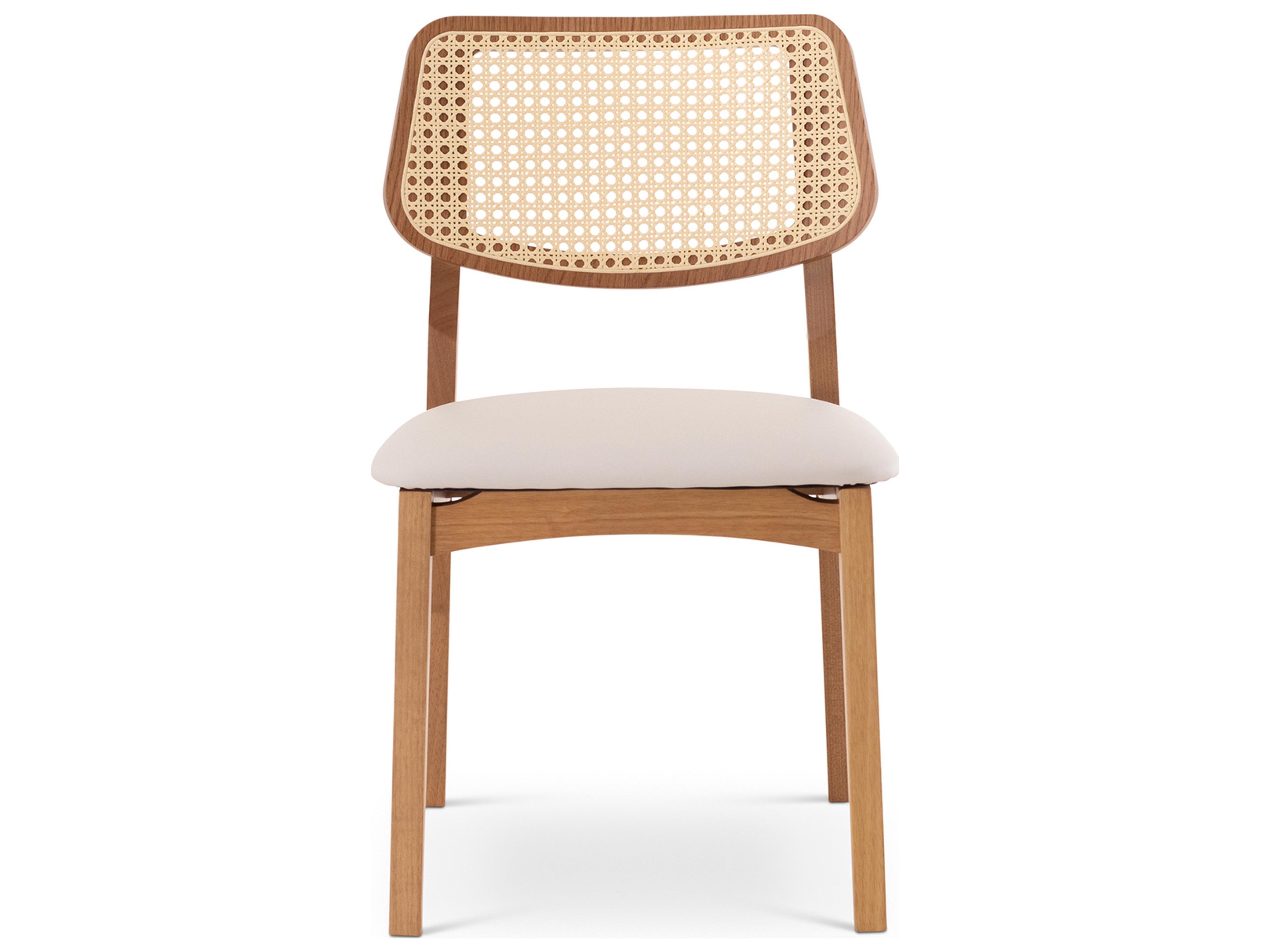 Urbia Modern Brazilian Solid Wood Natural Upholstered Armless Dining Chair