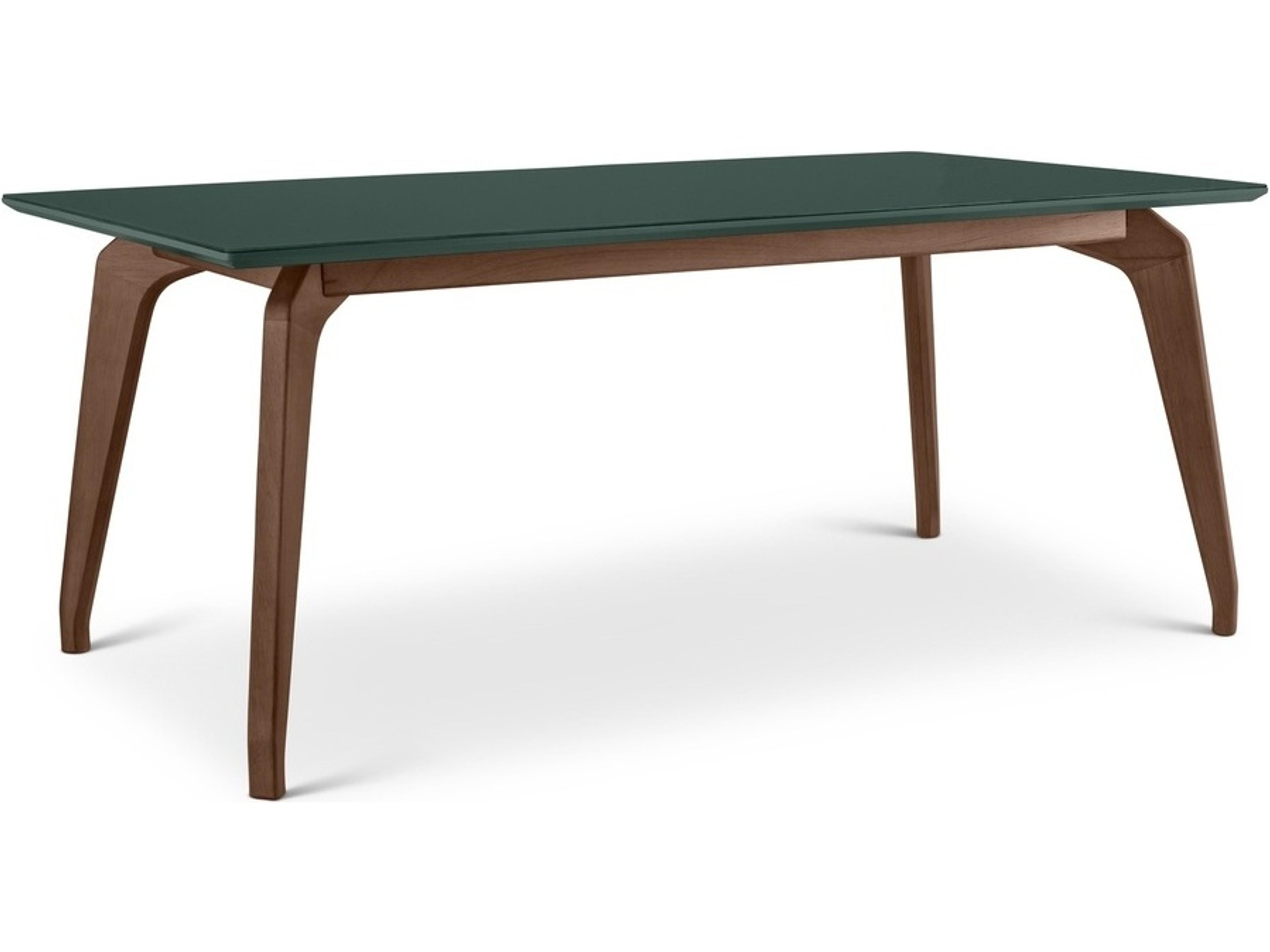 Urbia Modern Brazilian Rectangular Glass Floresta Green Dining Table