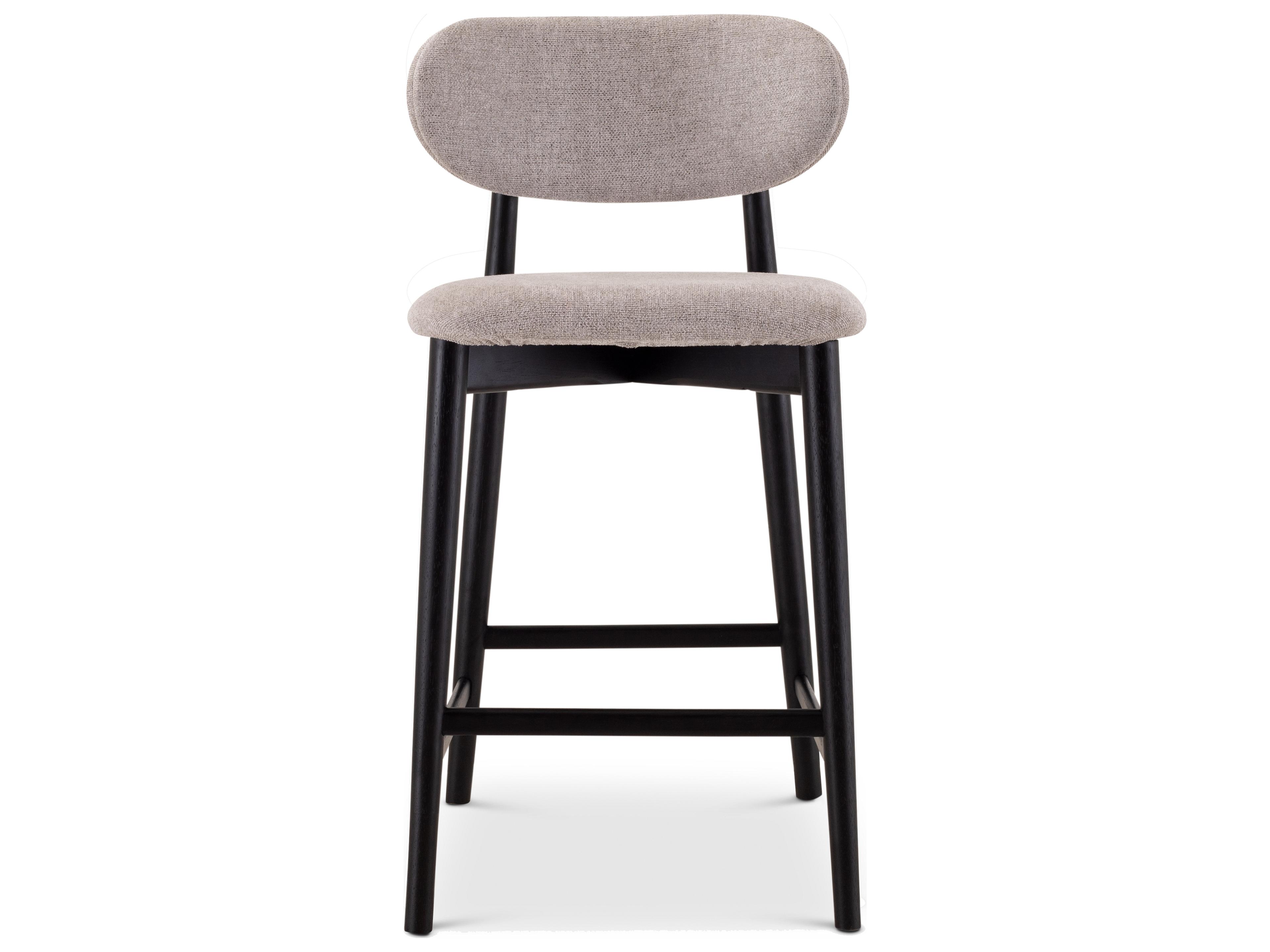 Urbia Lucia Harvest Jute Ebano Upholstered Solid Wood Counter Stool