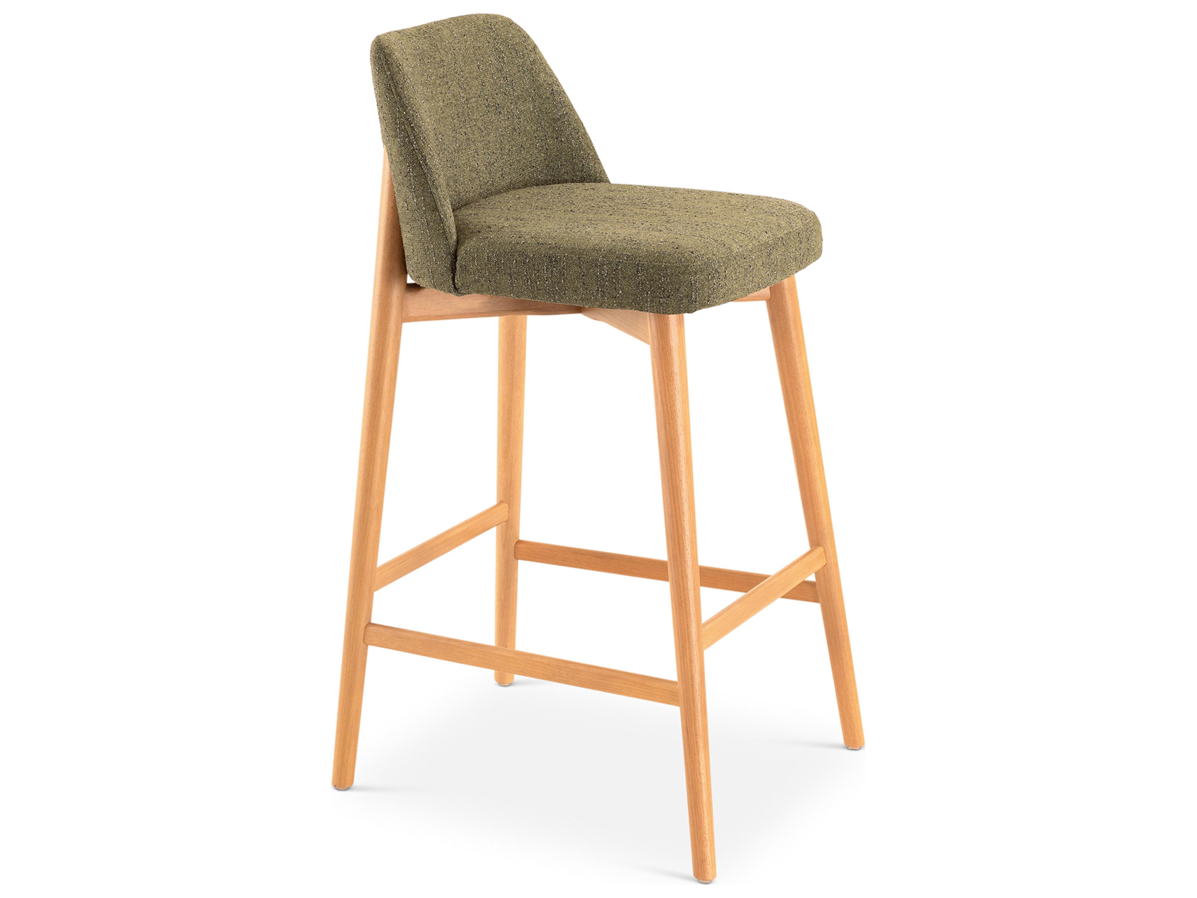 Urbia Tonia Upholstered Solid Wood Bar Stool