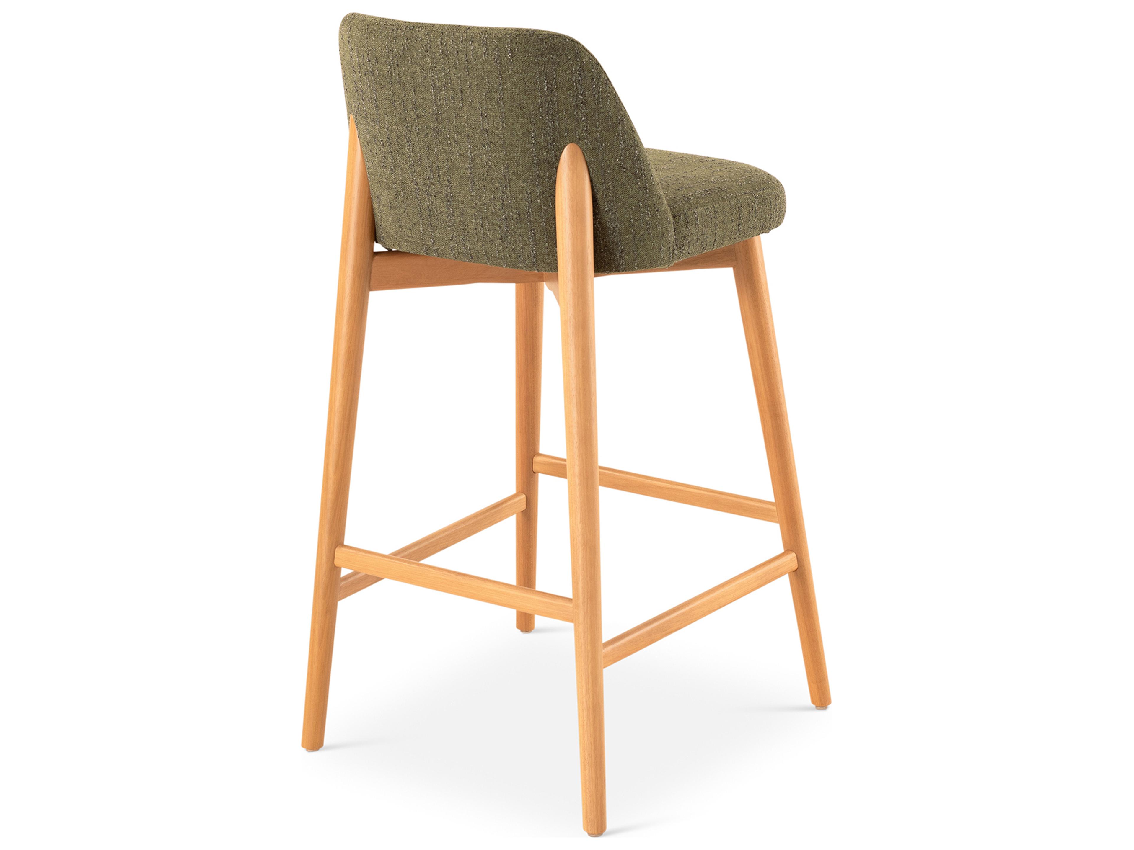 Urbia Tonia Upholstered Solid Wood Bar Stool