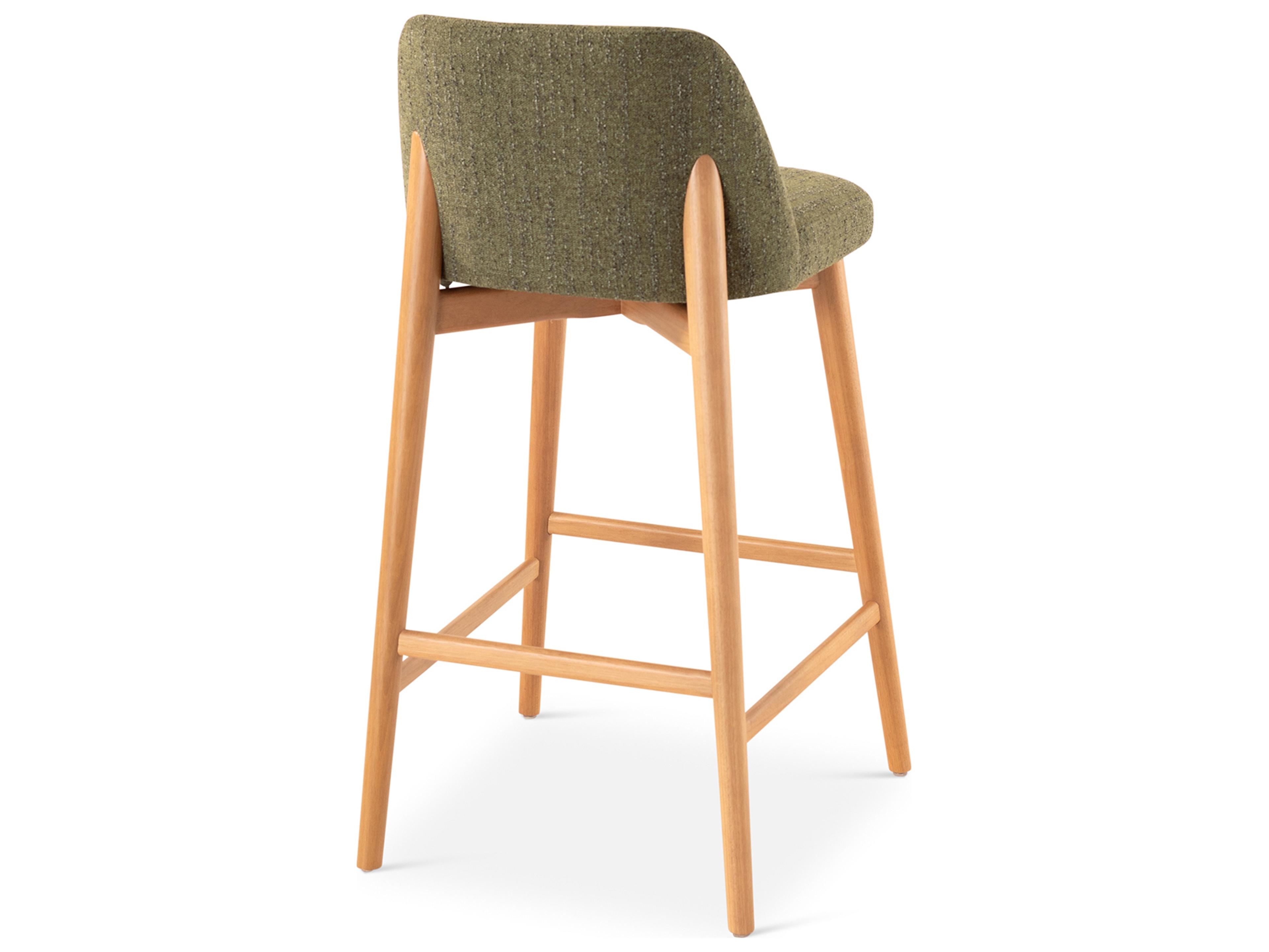 Urbia Tonia Upholstered Solid Wood Bar Stool
