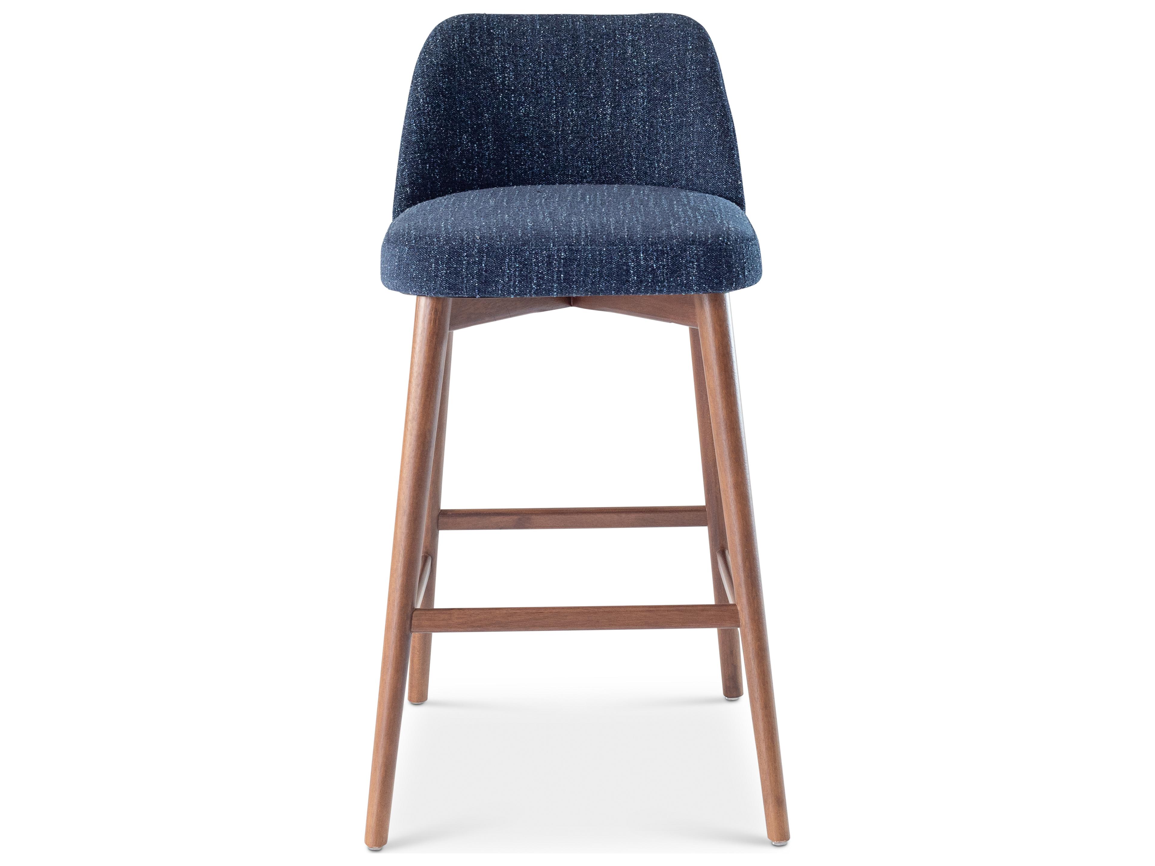 Urbia Tonia Blue Mix nogal Upholstered Bar Stool