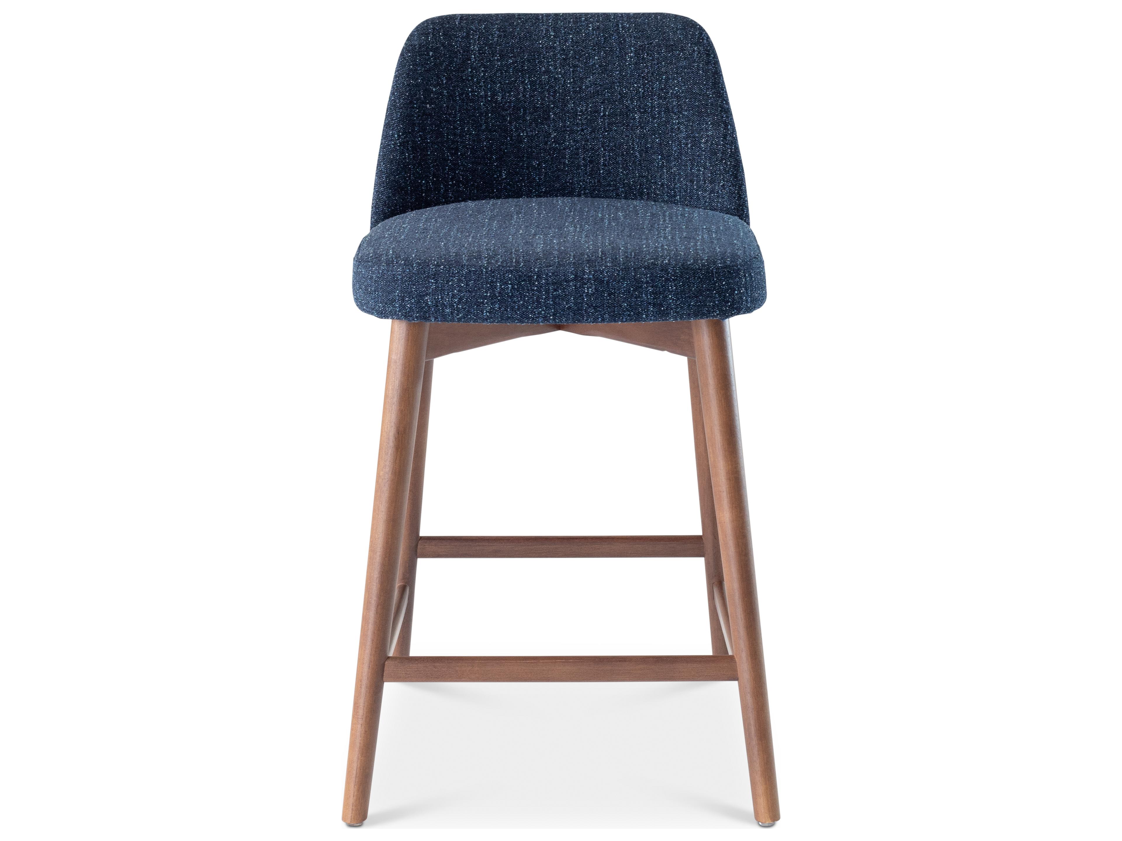 Urbia Tonia Blue Mix nogal Upholstered Counter Stool