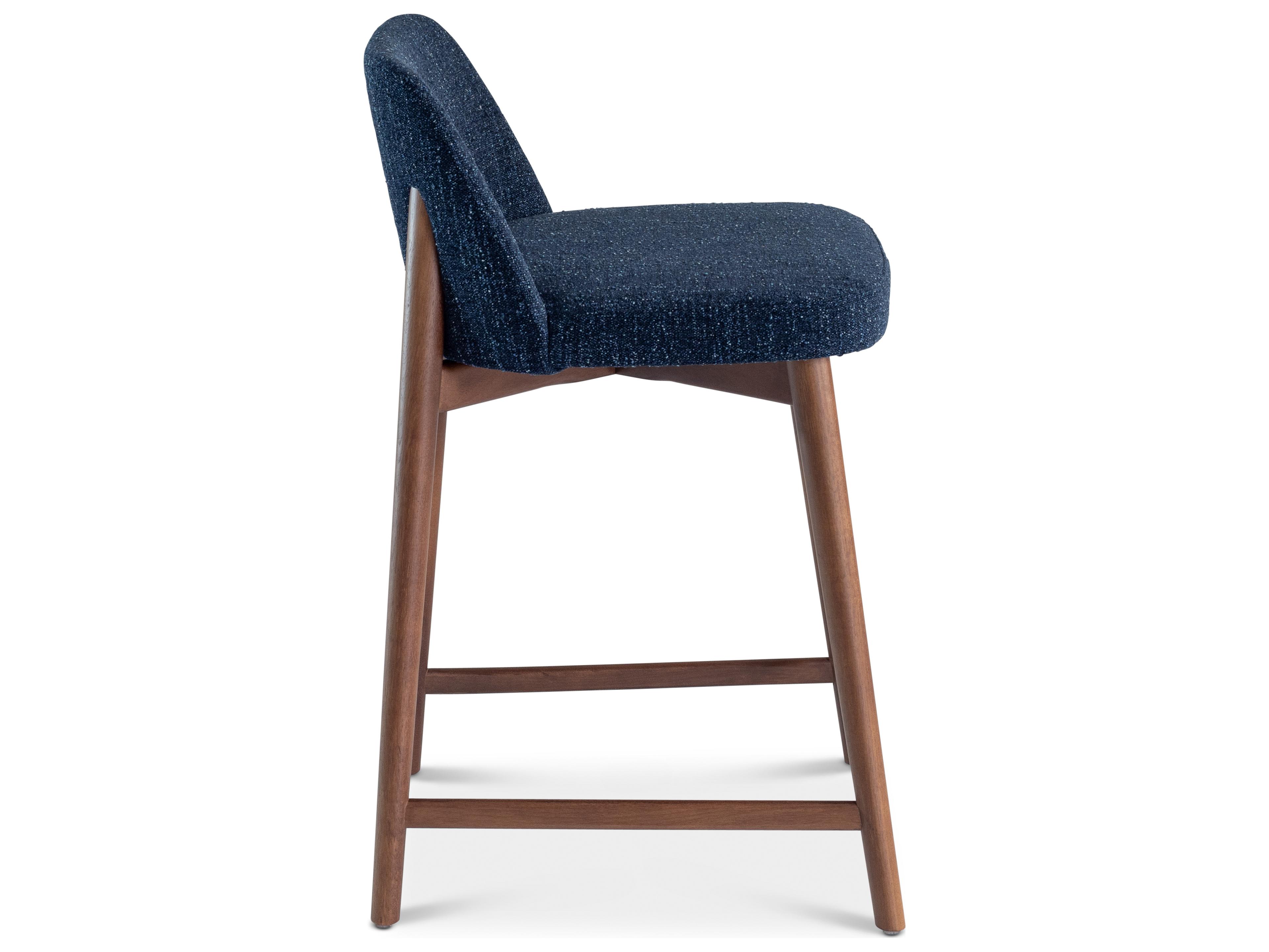 Urbia Tonia Blue Mix nogal Upholstered Counter Stool