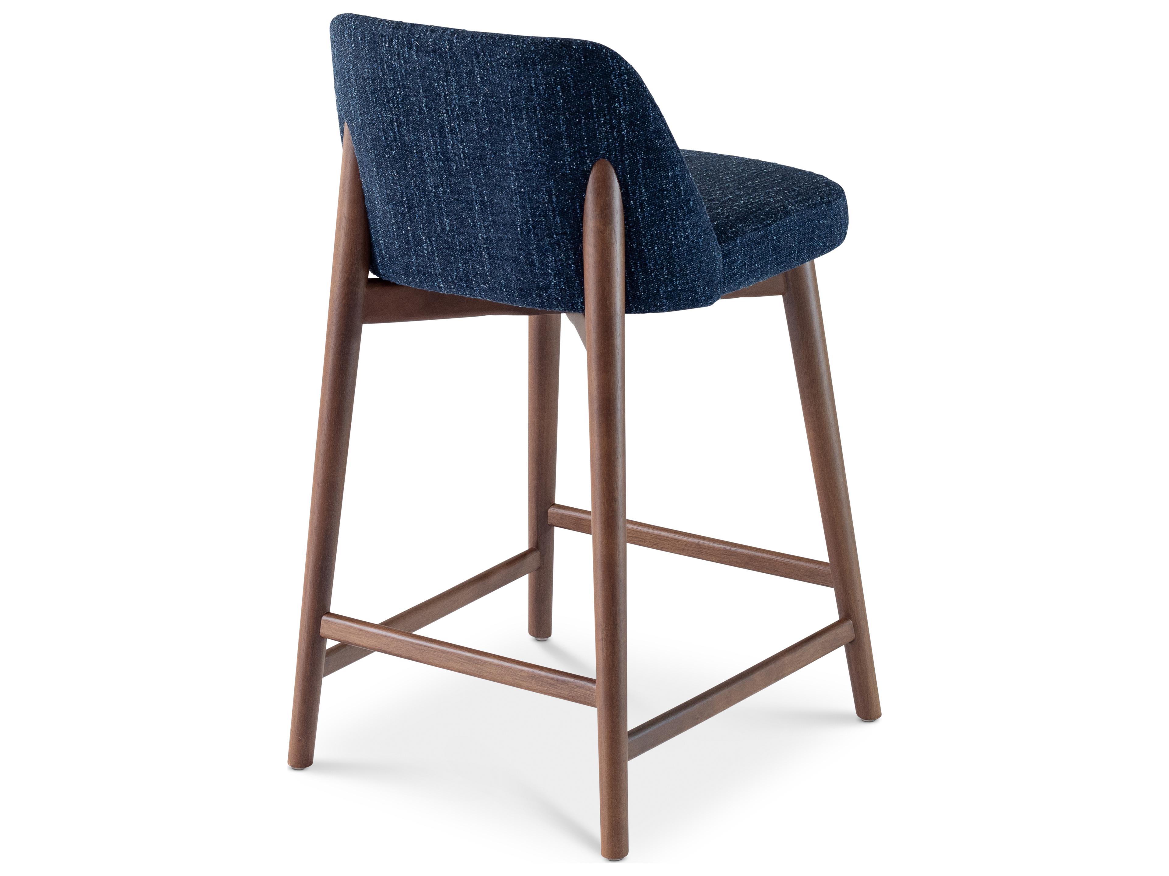 Urbia Tonia Blue Mix nogal Upholstered Counter Stool