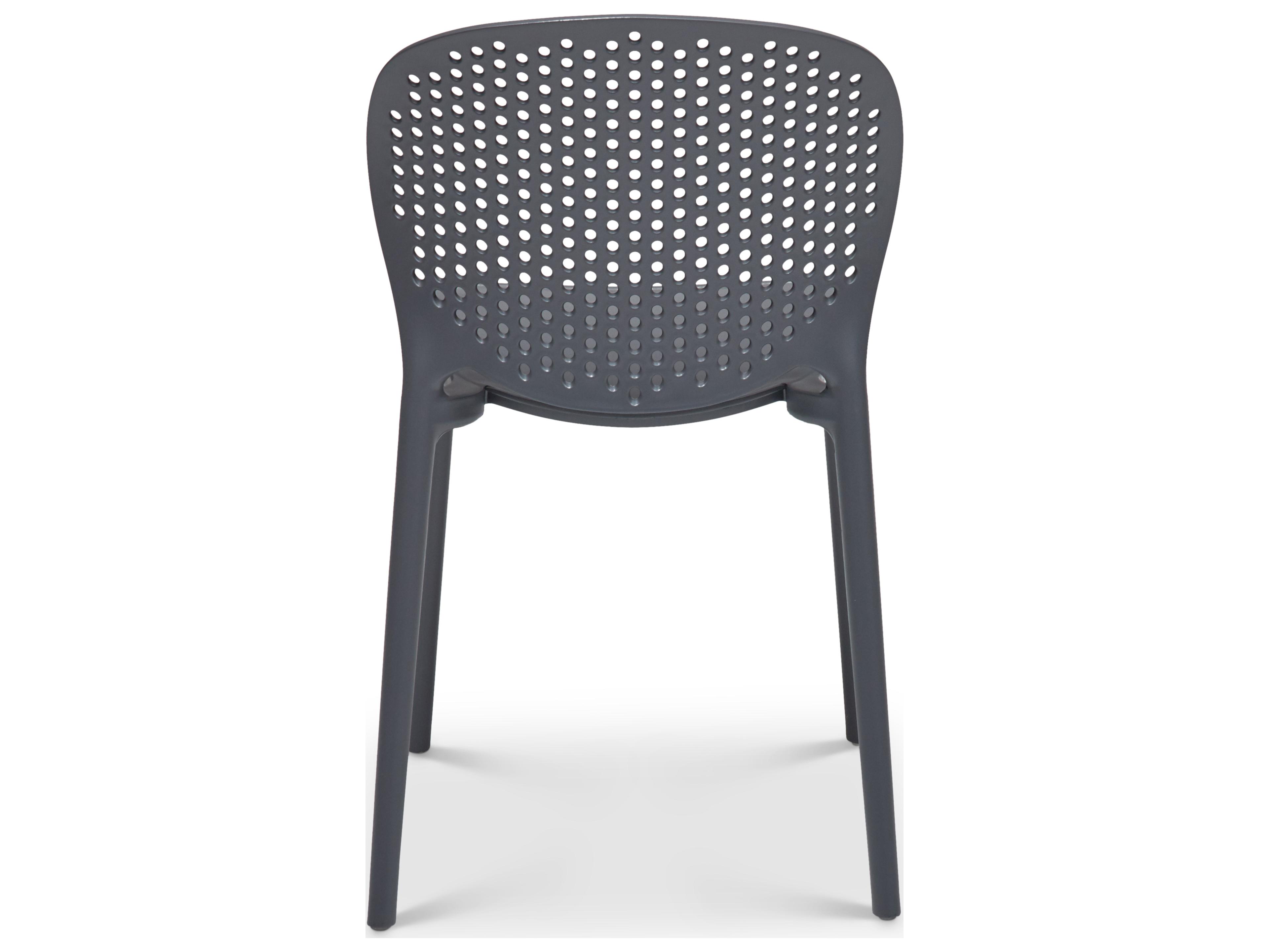 Urbia Metro Bailey Side Chair Set of 4 Black Grey Seat