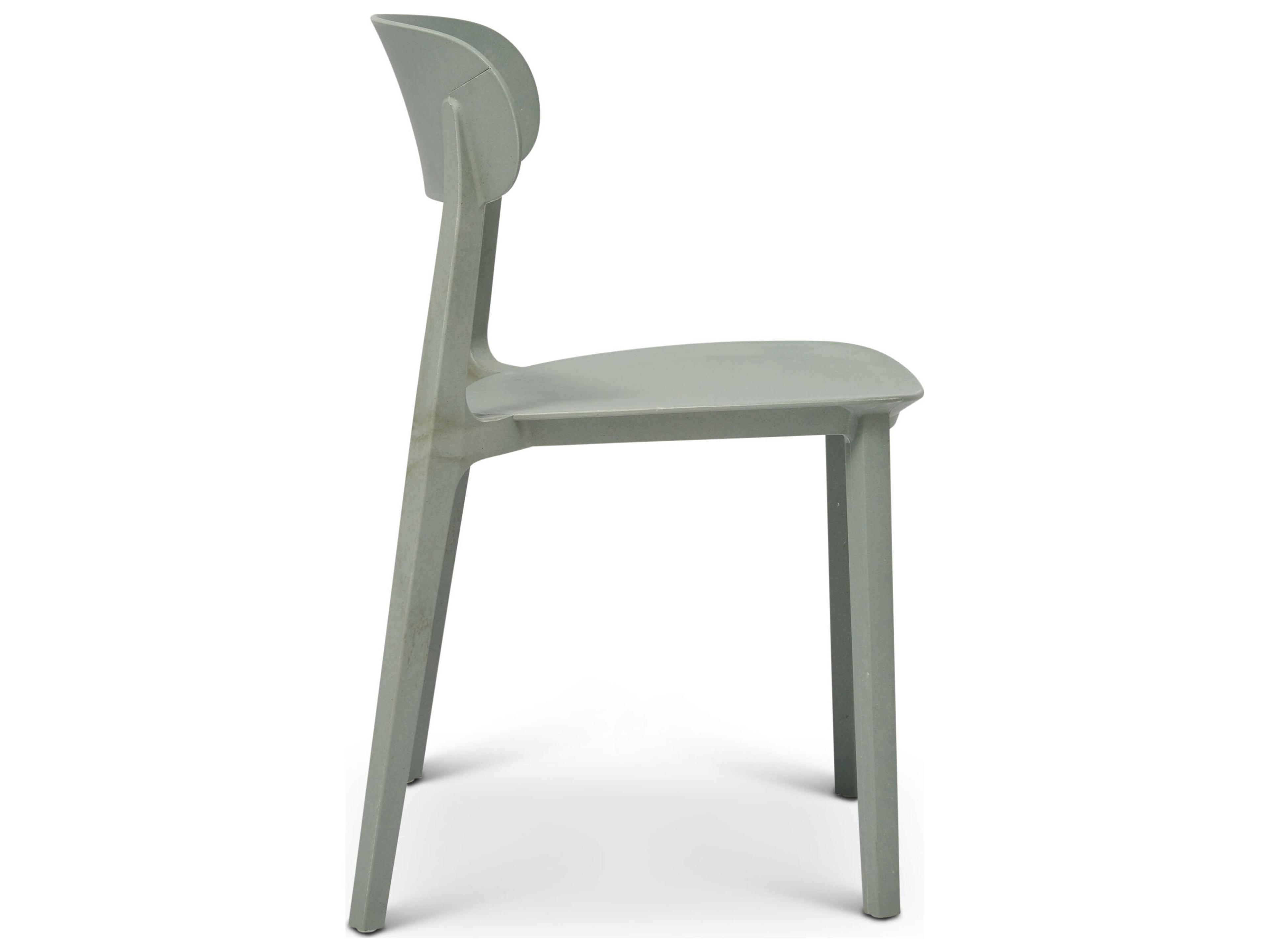 Urbia Metro Spencer Eco-Friendly Outdoor Stacking Chair Set of 4 Moss Grey