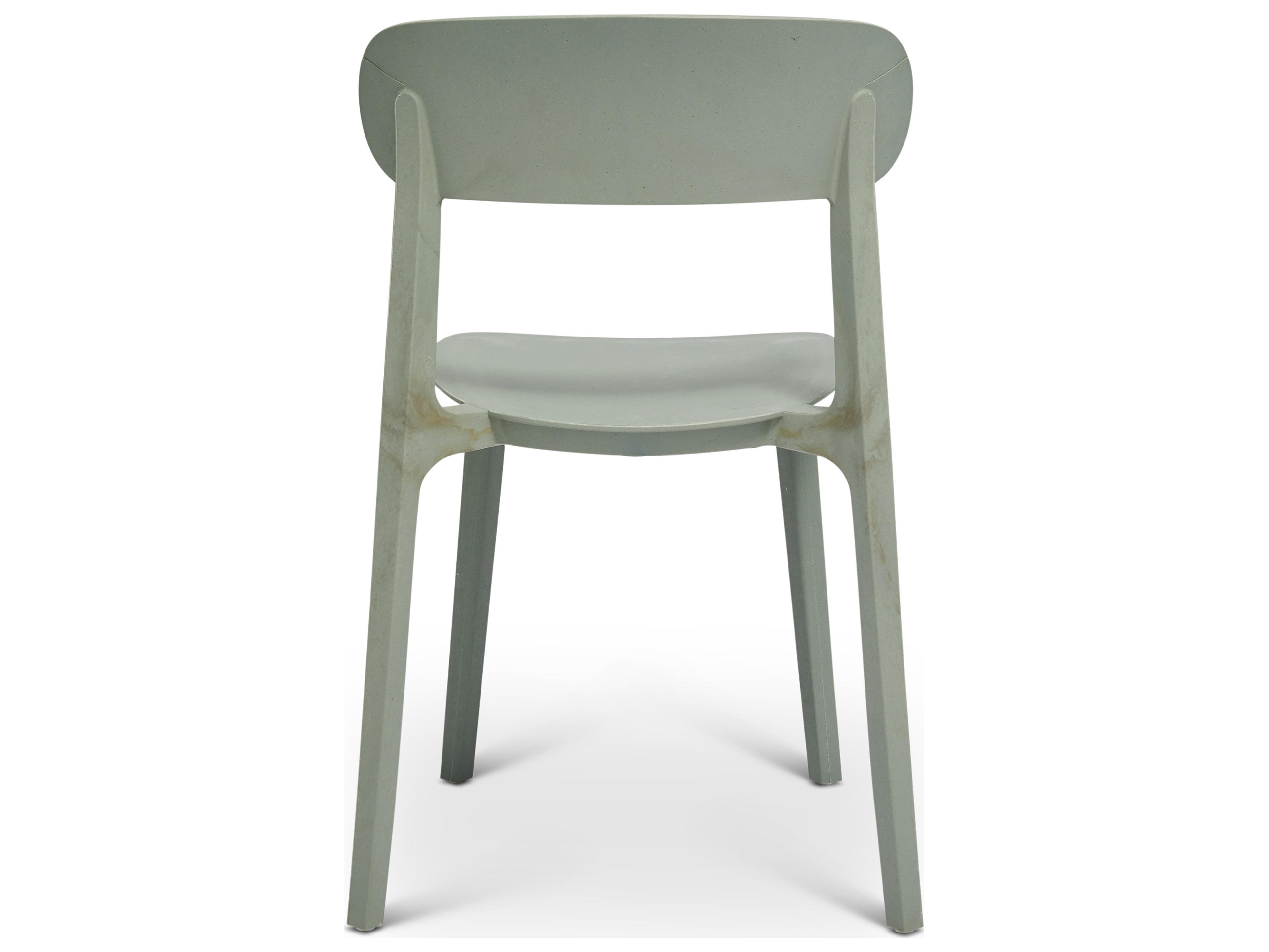 Urbia Metro Spencer Eco-Friendly Outdoor Stacking Chair Set of 4 Moss Grey
