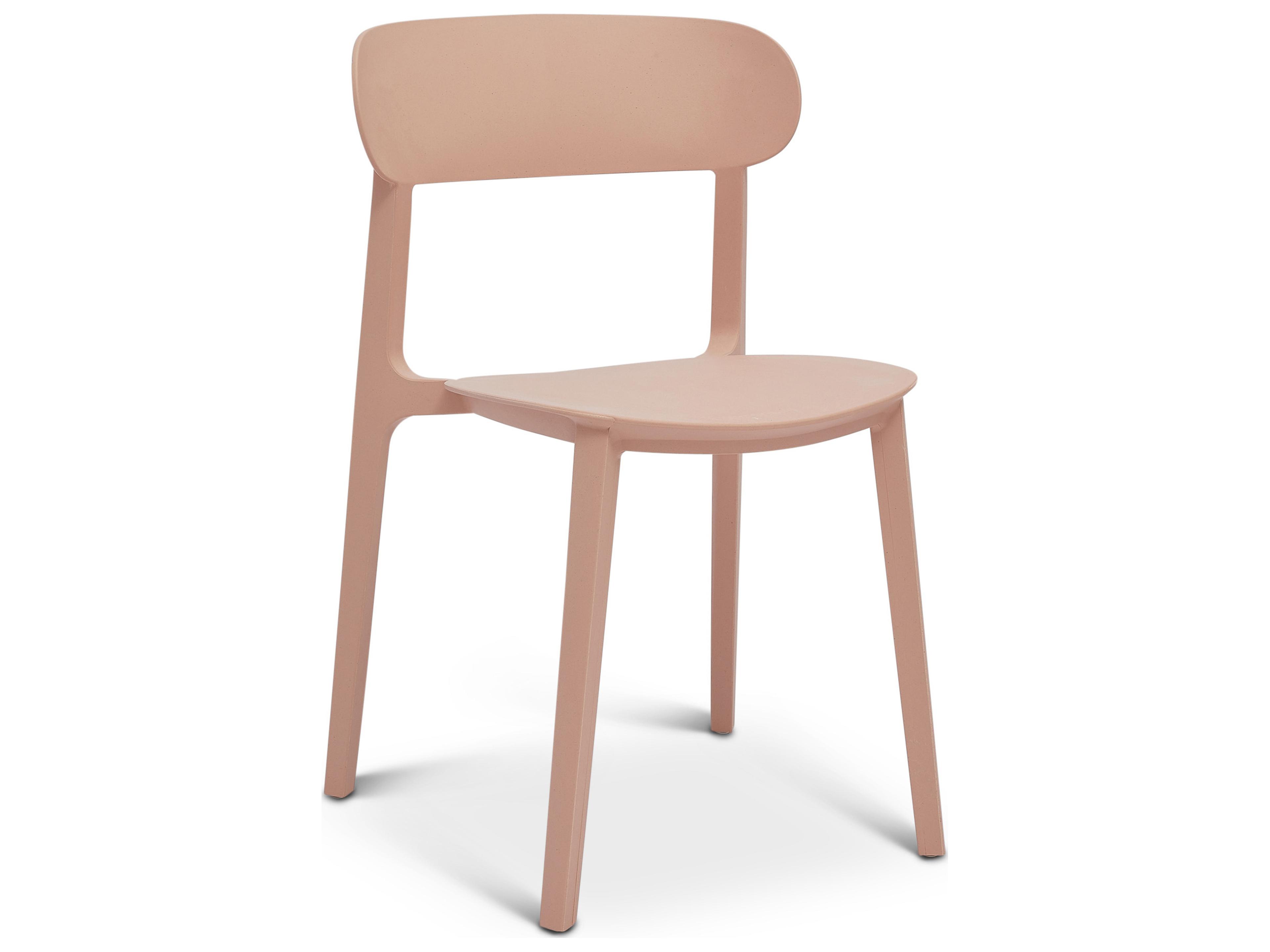 Urbia Metro Spencer Eco-Friendly Outdoor Stacking Chair Set of 4 Dusty Rose