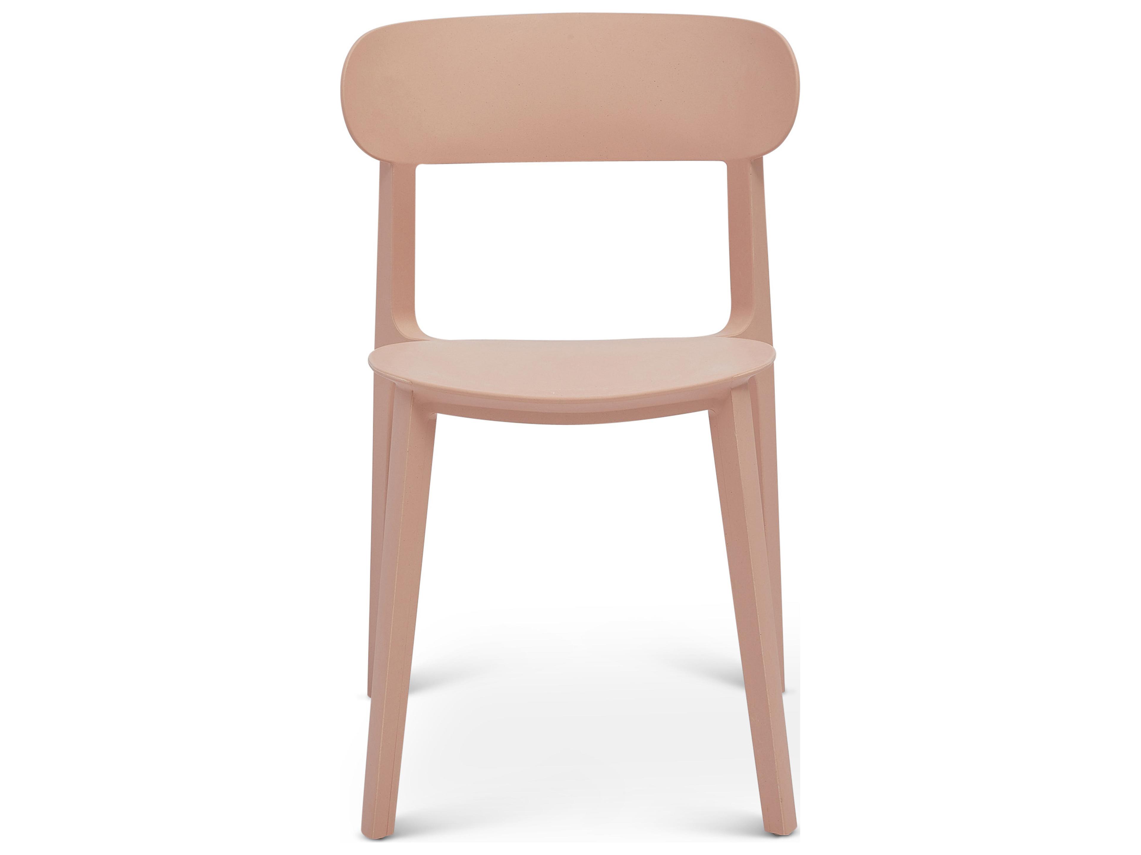 Urbia Metro Spencer Eco-Friendly Outdoor Stacking Chair Set of 4 Dusty Rose