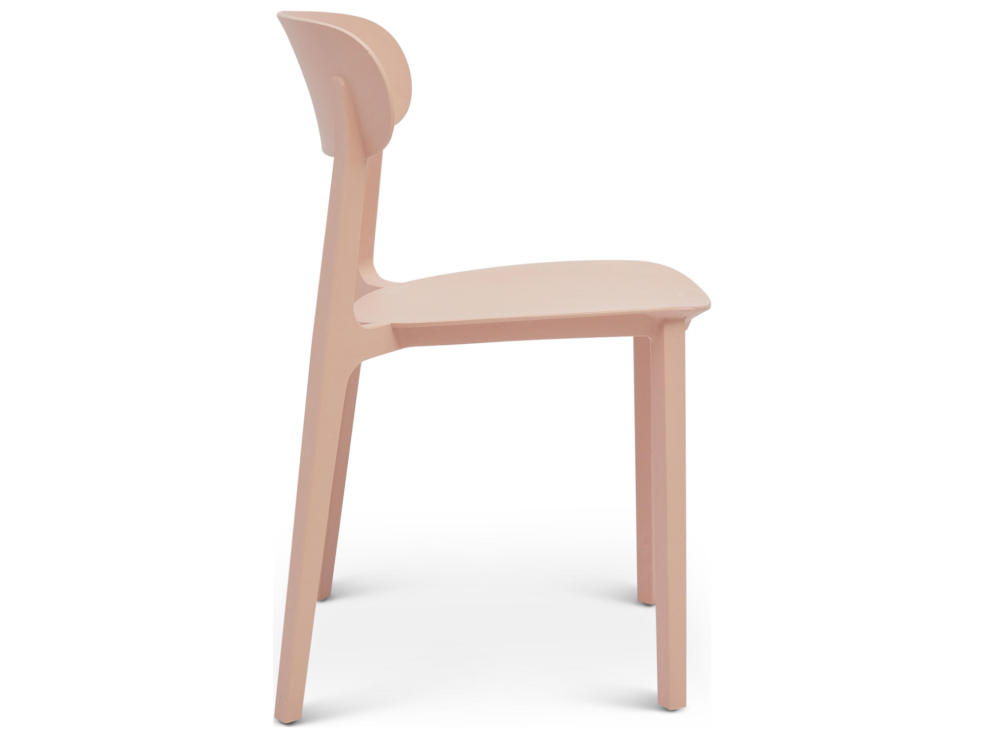 Urbia Metro Spencer Eco-Friendly Outdoor Stacking Chair Set of 4 Dusty Rose