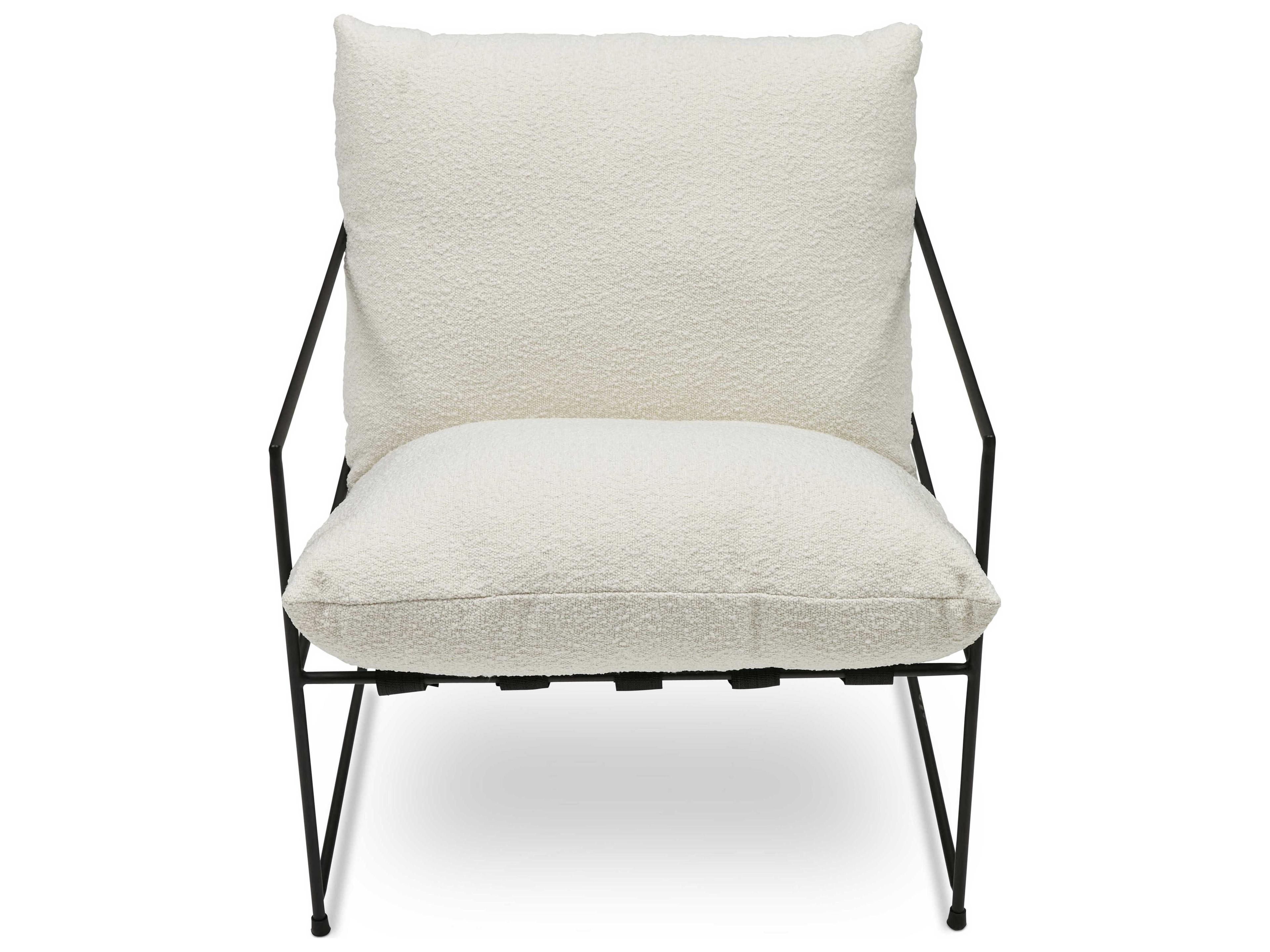 Urbia Metro White Fabric Accent Chair