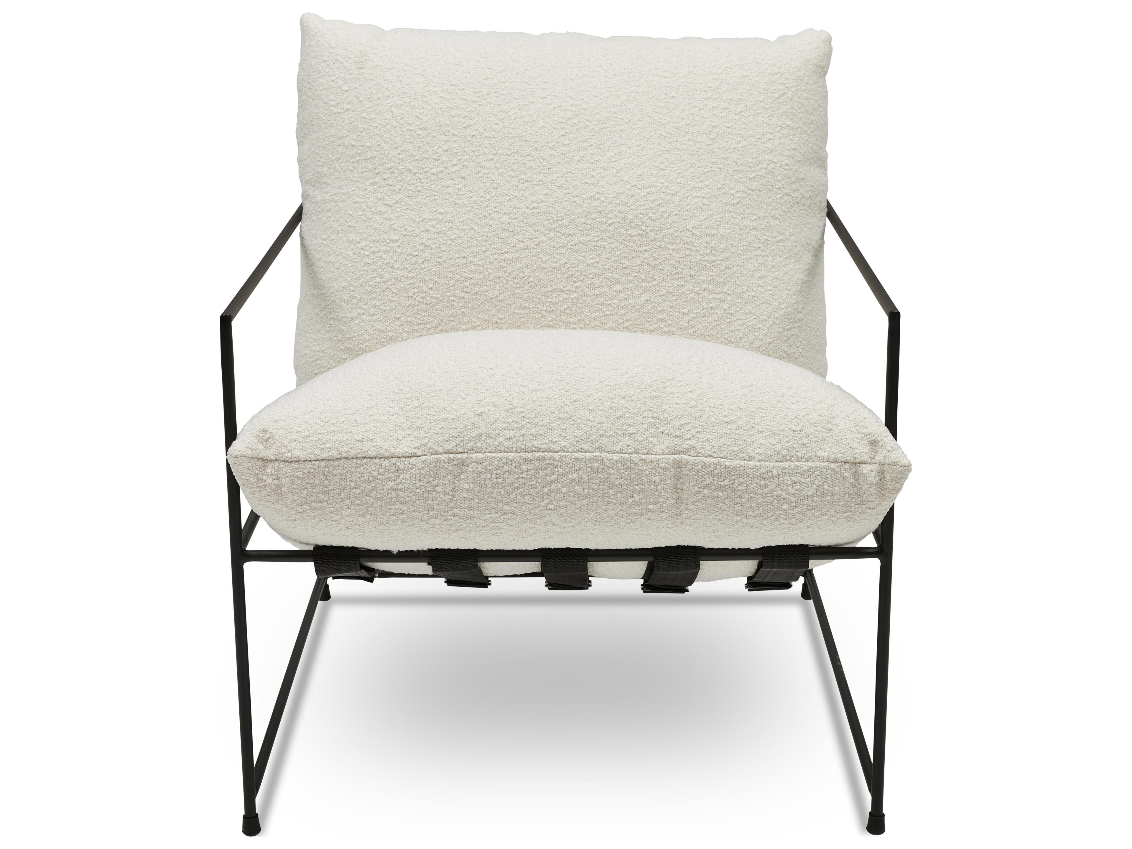 Urbia Metro White Fabric Accent Chair