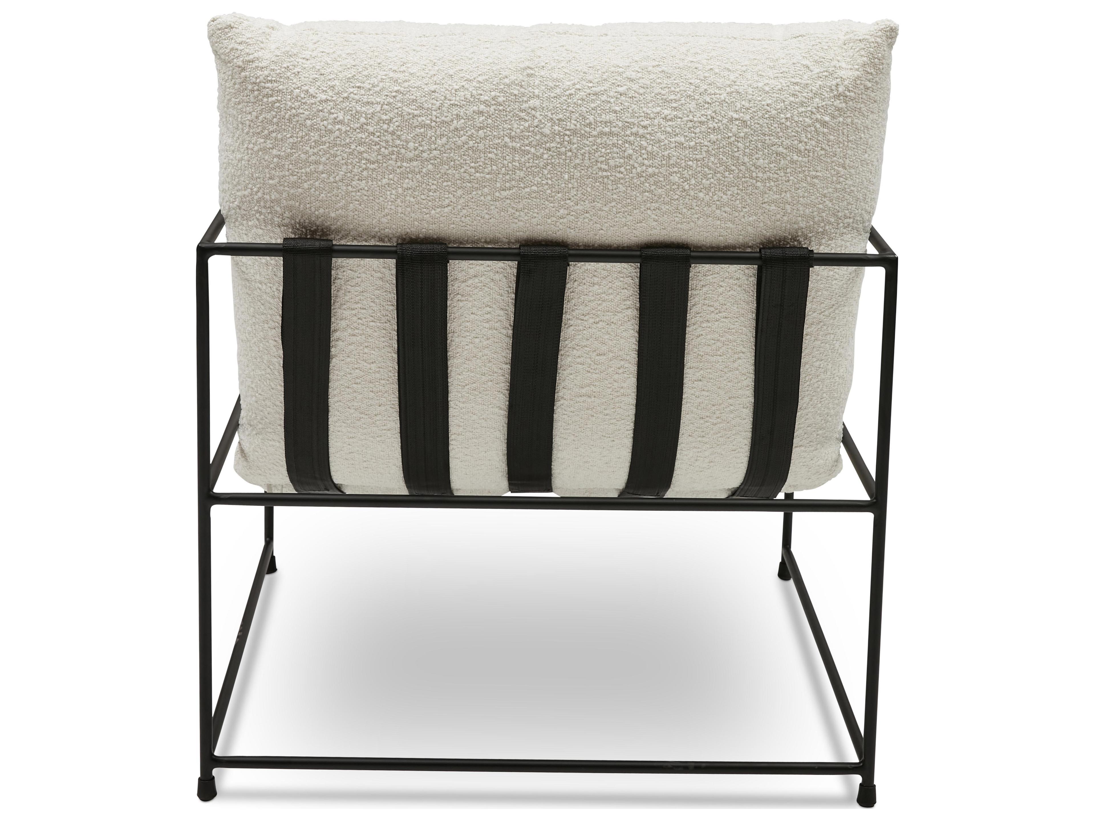 Urbia Metro White Fabric Accent Chair