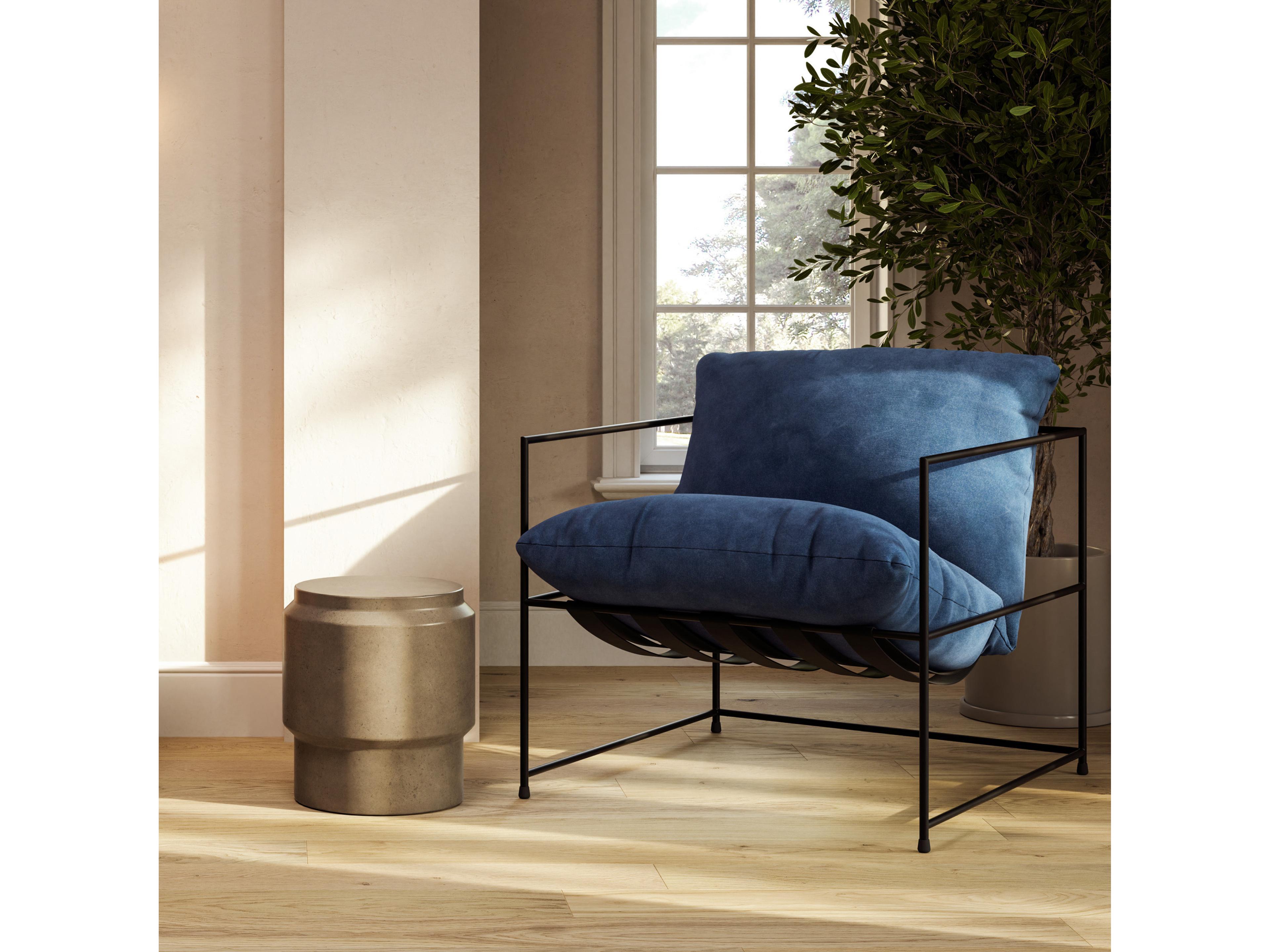 Urbia Metro Blue Fabric Accent Chair
